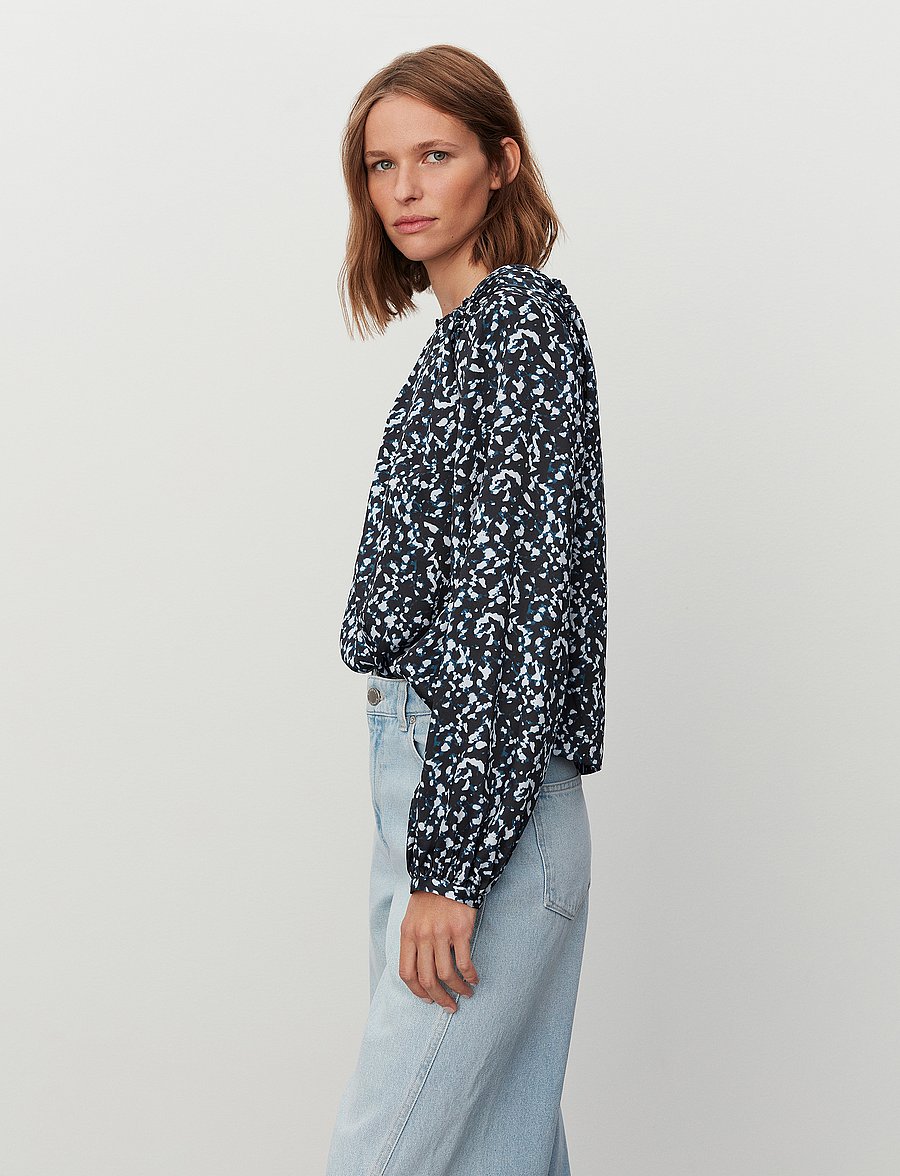 2NDDAY - 2ND Chaya - Drapy Twill Print - langärmelige blusen - petit void blue - 3