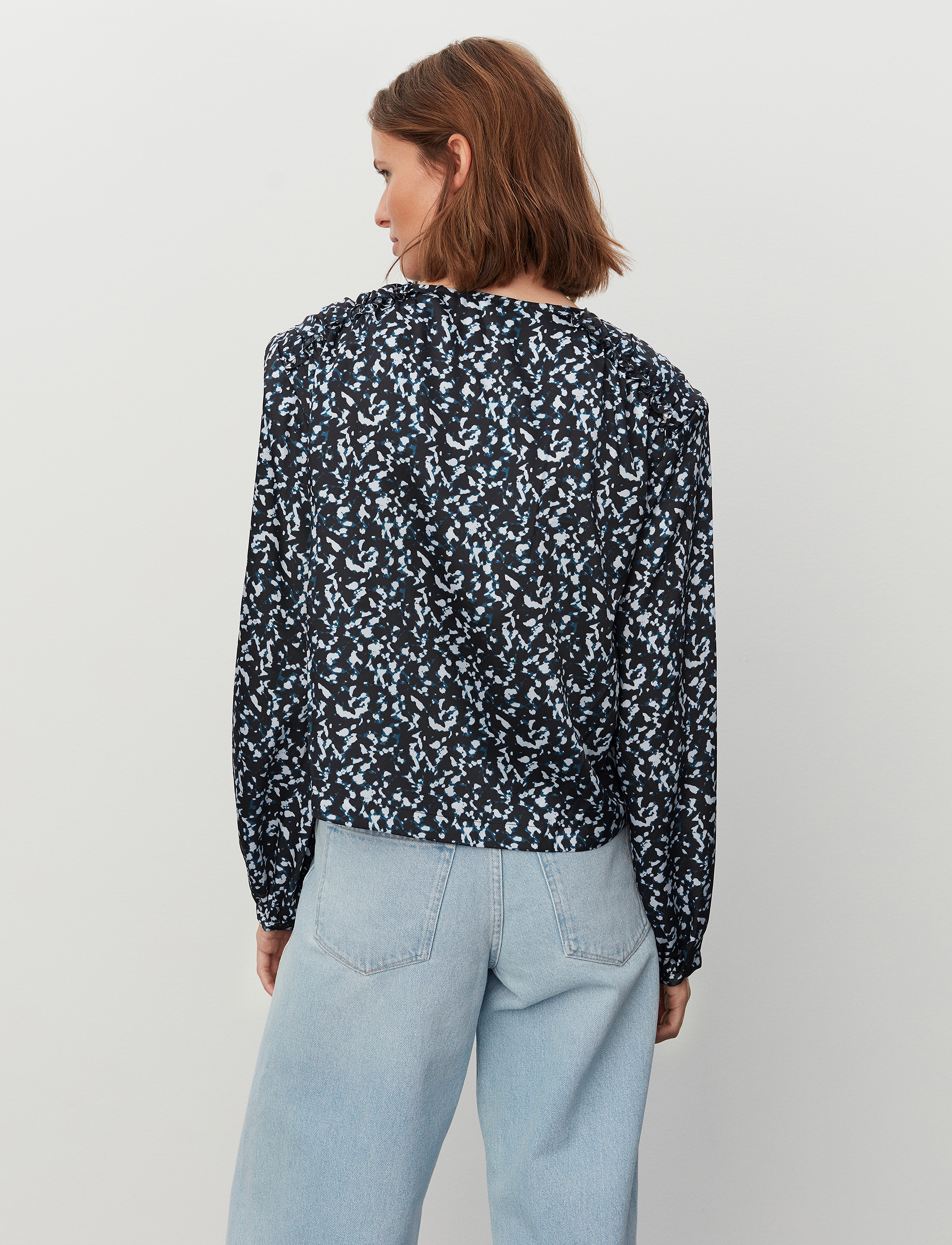2NDDAY - 2ND Chaya - Drapy Twill Print - langærmede bluser - petit void blue - 4
