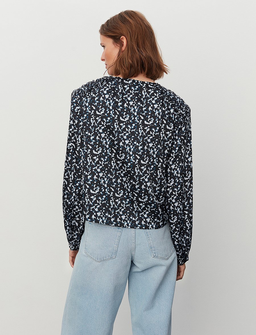 2NDDAY - 2ND Chaya - Drapy Twill Print - langärmelige blusen - petit void blue - 4