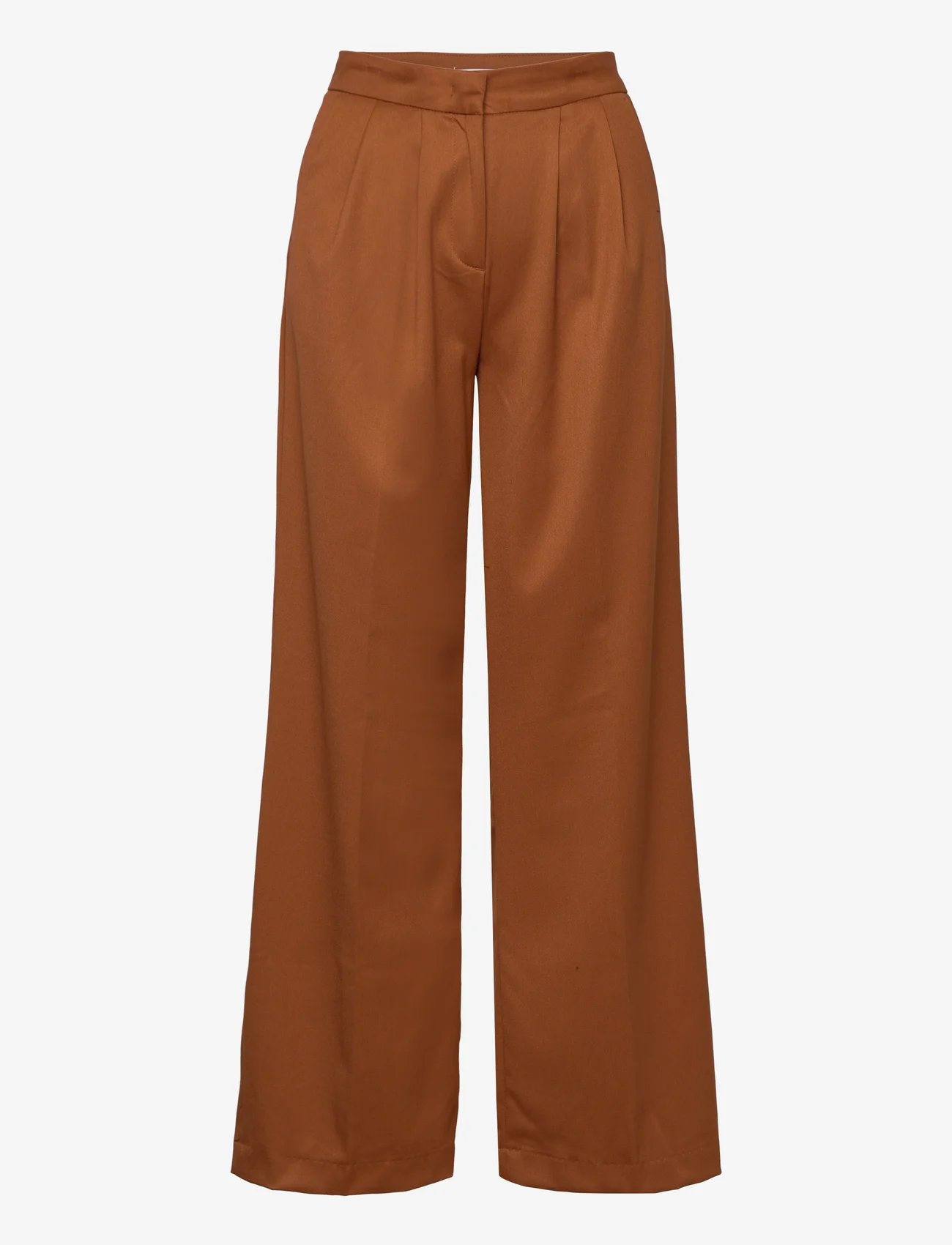 2NDDAY - 2ND Mille - Daily Sleek - spodnie szerokie - leather brown - 0