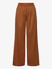 2NDDAY - 2ND Mille - Daily Sleek - spodnie szerokie - leather brown - 0