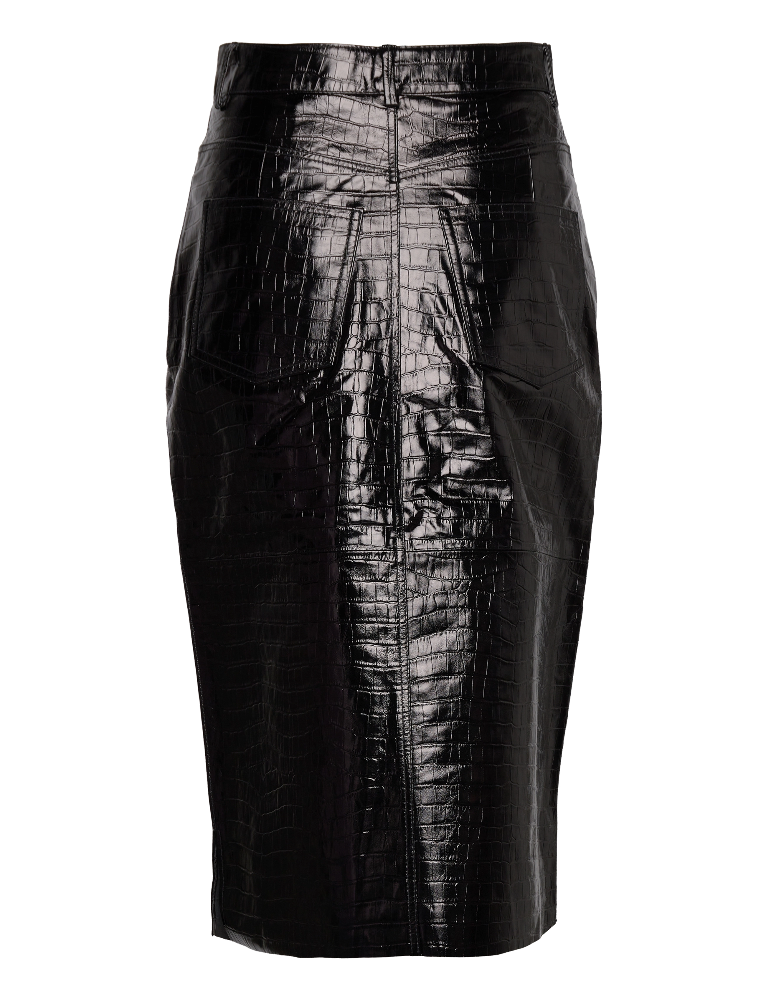 2NDDAY - 2ND Lava - Patent Croco Leather - meteorite (black) - 1