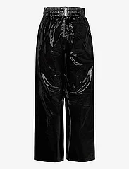 2NDDAY - 2ND Edition Cedar - Soft Patent Lea - leather trousers - meteorite (black) - 2