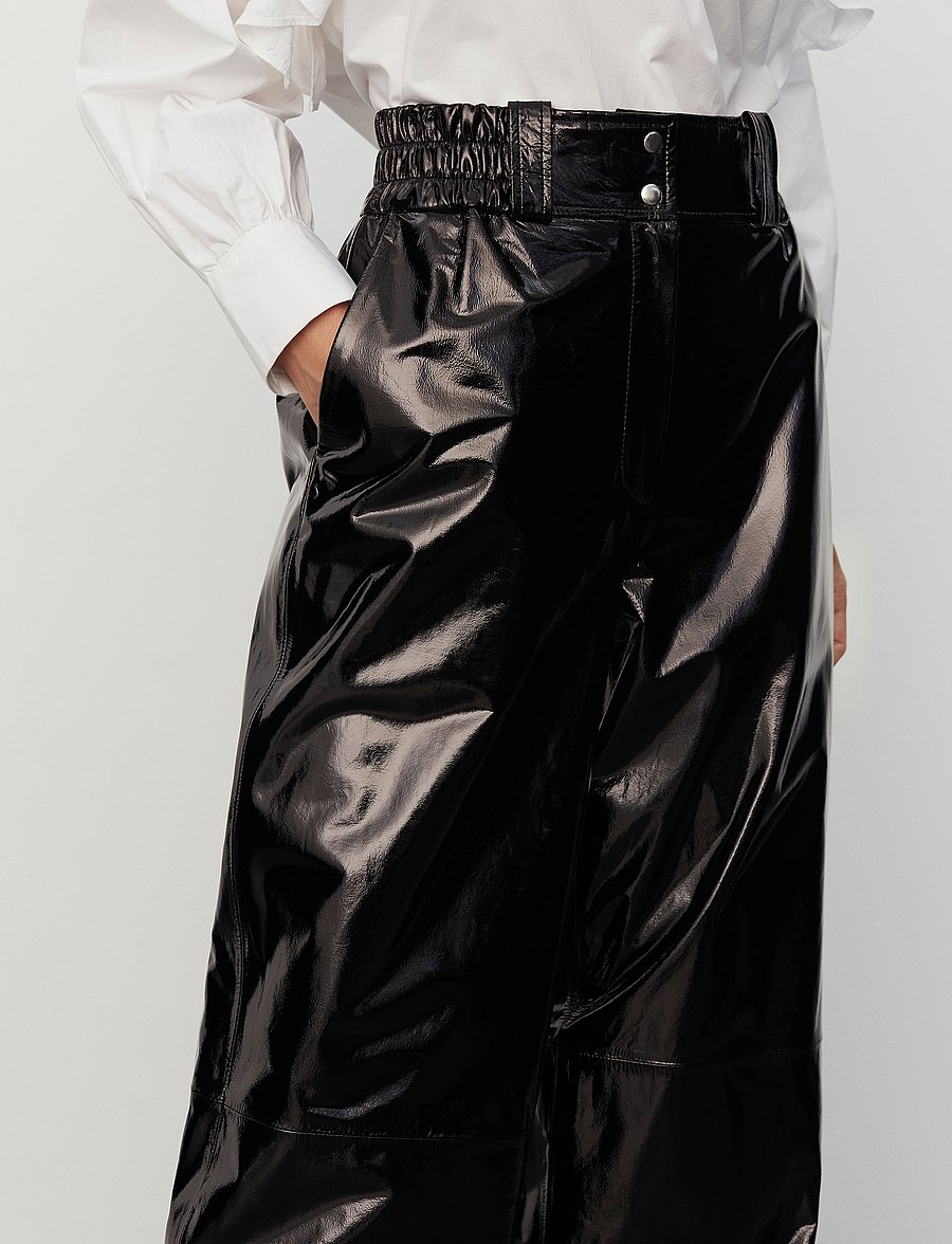 2NDDAY - 2ND Edition Cedar - Soft Patent Lea - lederhosen - meteorite (black) - 5