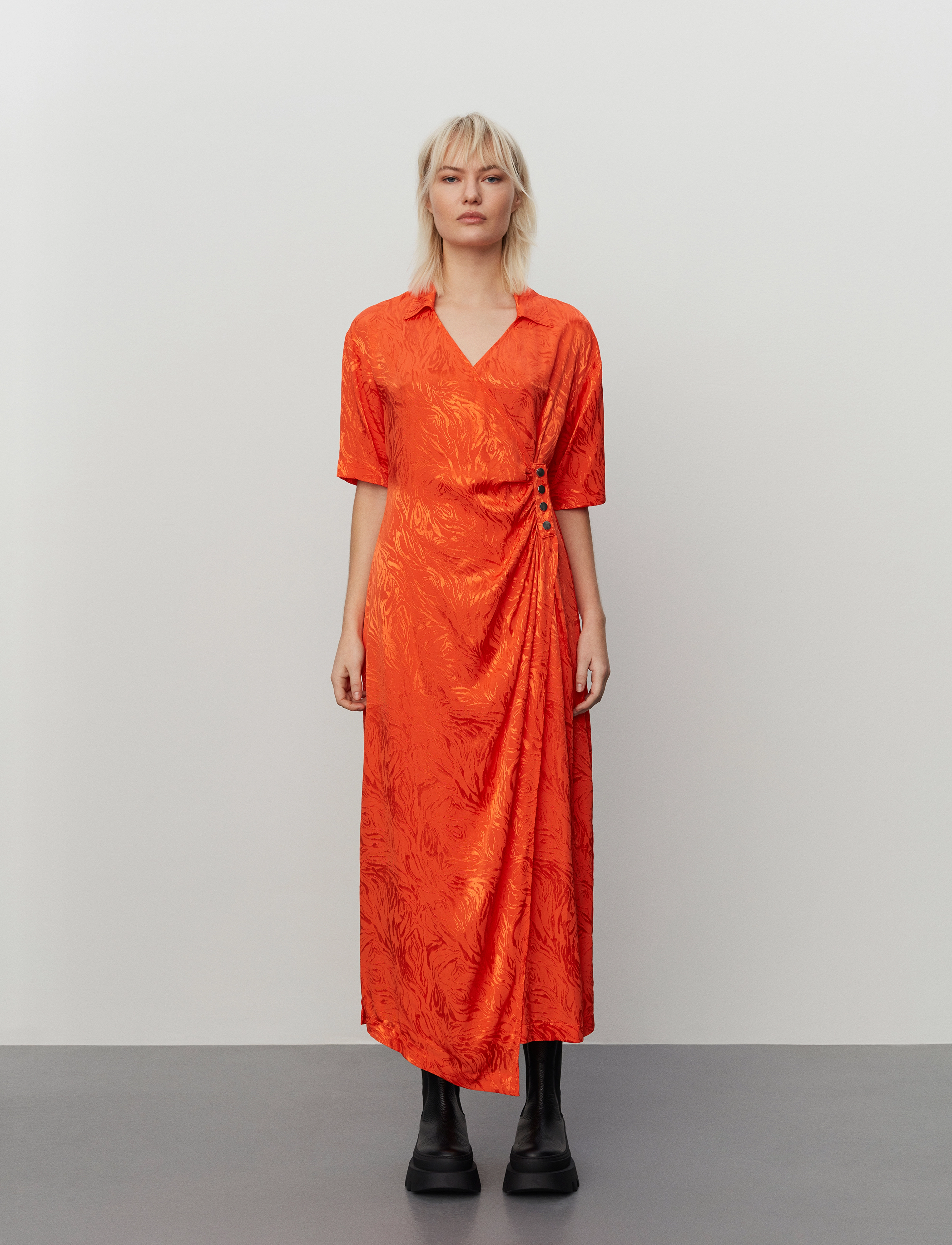 2NDDAY 2ND Morla - Soft Jacquard - Kleider - MANDARIN RED / red