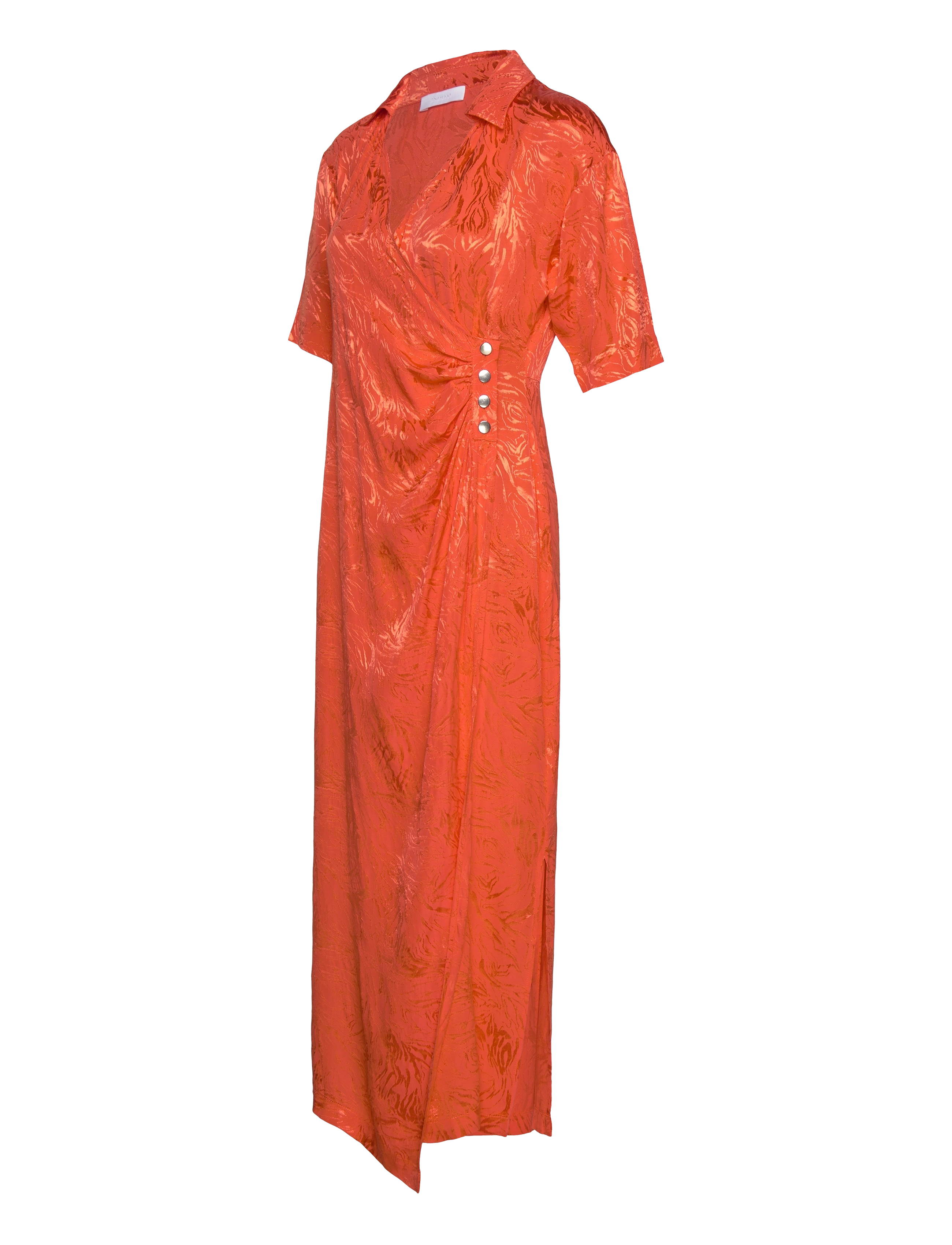 2NDDAY - 2ND Morla - Soft Jacquard - skjortklänningar - mandarin red - 4