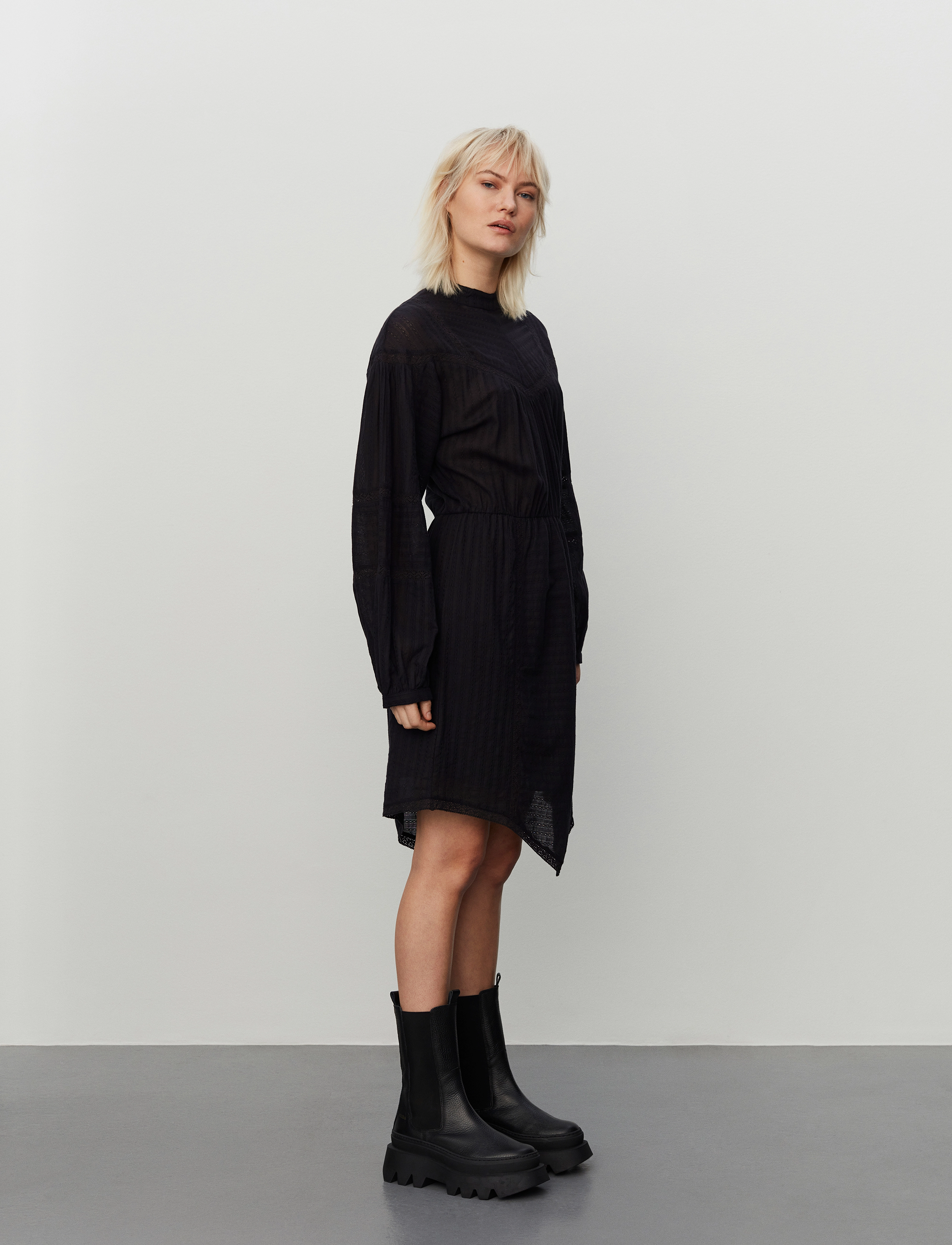2NDDAY - 2ND Melisandra - Cotton Romance - korte kjoler - meteorite (black) - 3