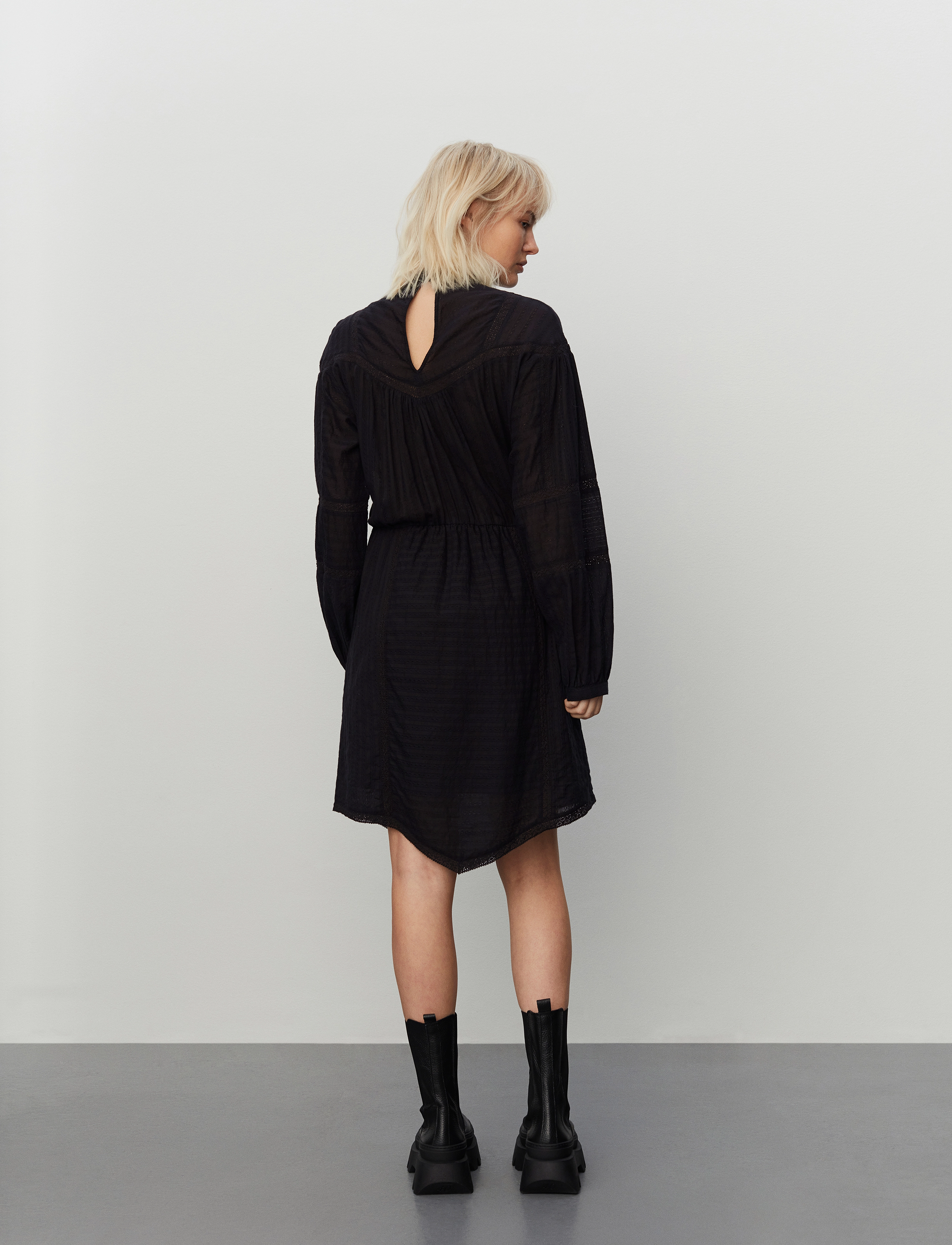 2NDDAY - 2ND Melisandra - Cotton Romance - korte kjoler - meteorite (black) - 4