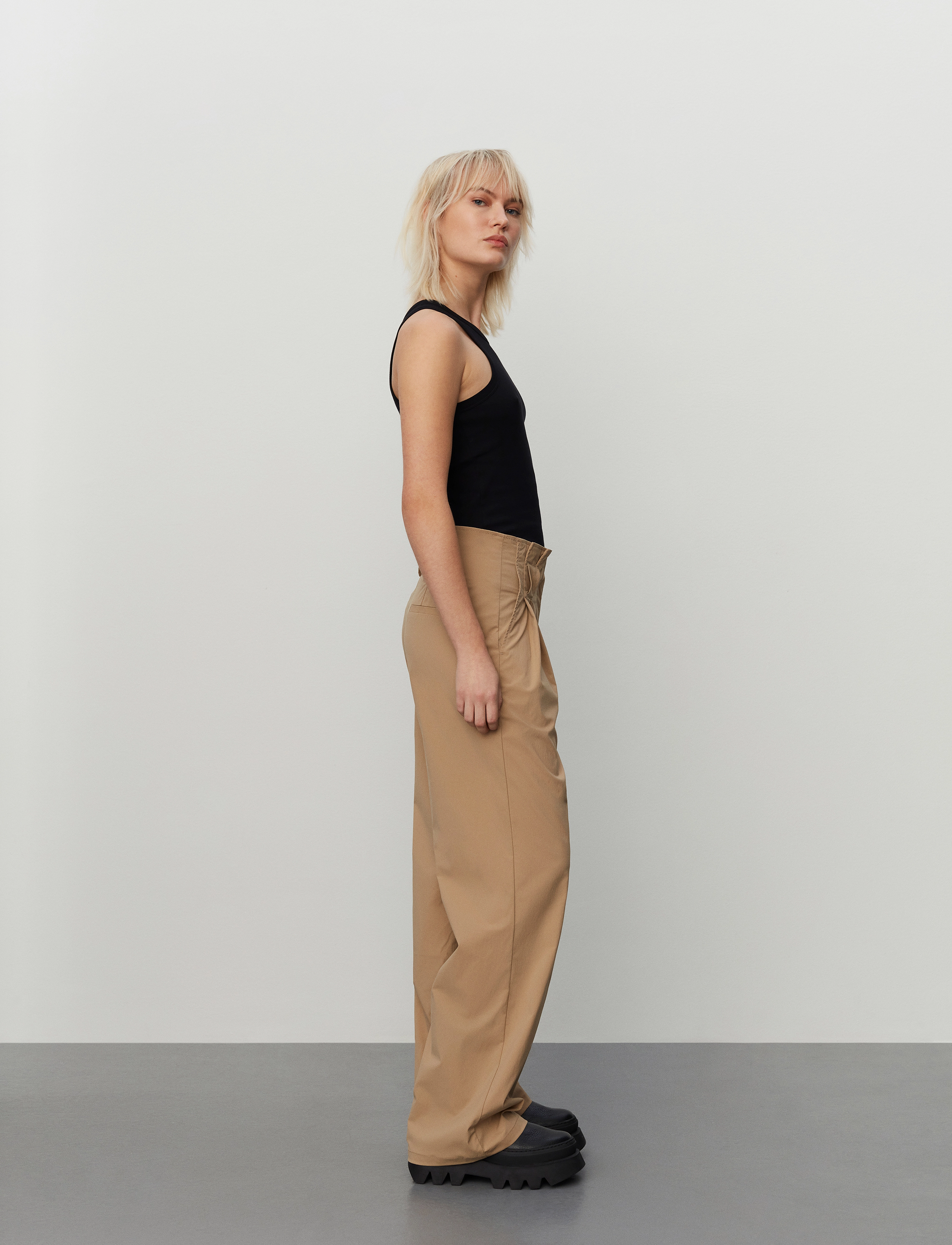 2NDDAY - 2ND Foley - Active Crinkle - straight leg trousers - cornstalk - 3