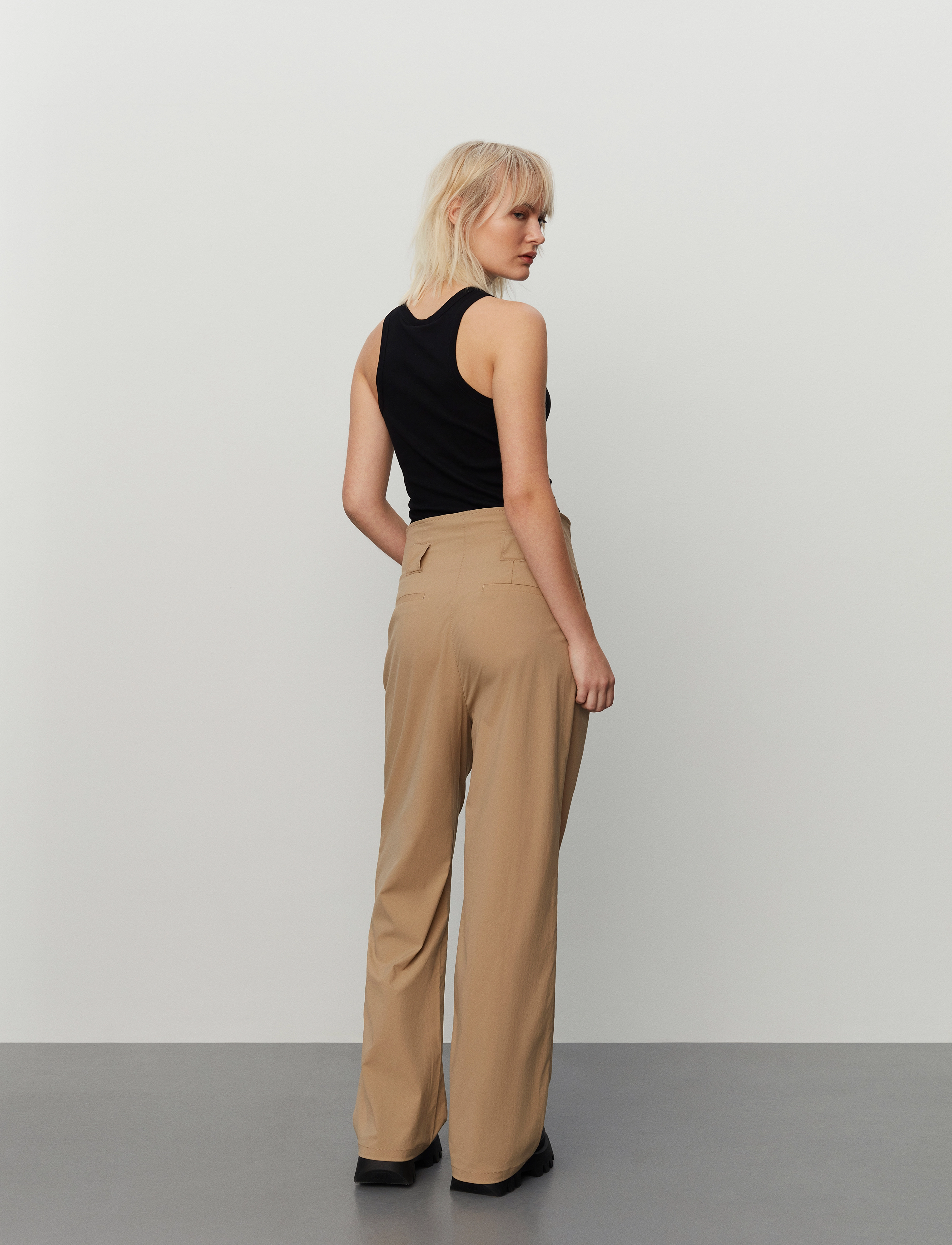 2NDDAY - 2ND Foley - Active Crinkle - straight leg trousers - cornstalk - 4