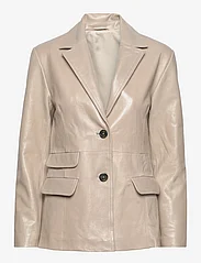 2NDDAY - 2ND Gemini - Shiny Leather - spring jackets - soft taupe - 0