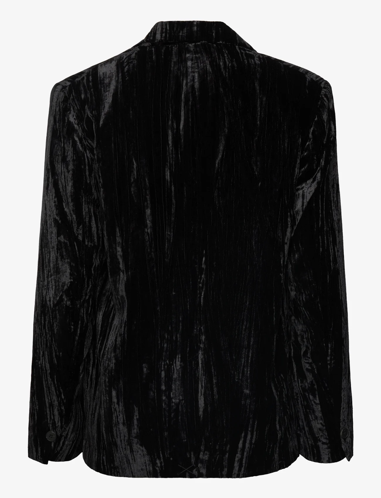 2NDDAY - 2ND Janet - Crinkled Velvet - festkläder till outletpriser - meteorite (black) - 1
