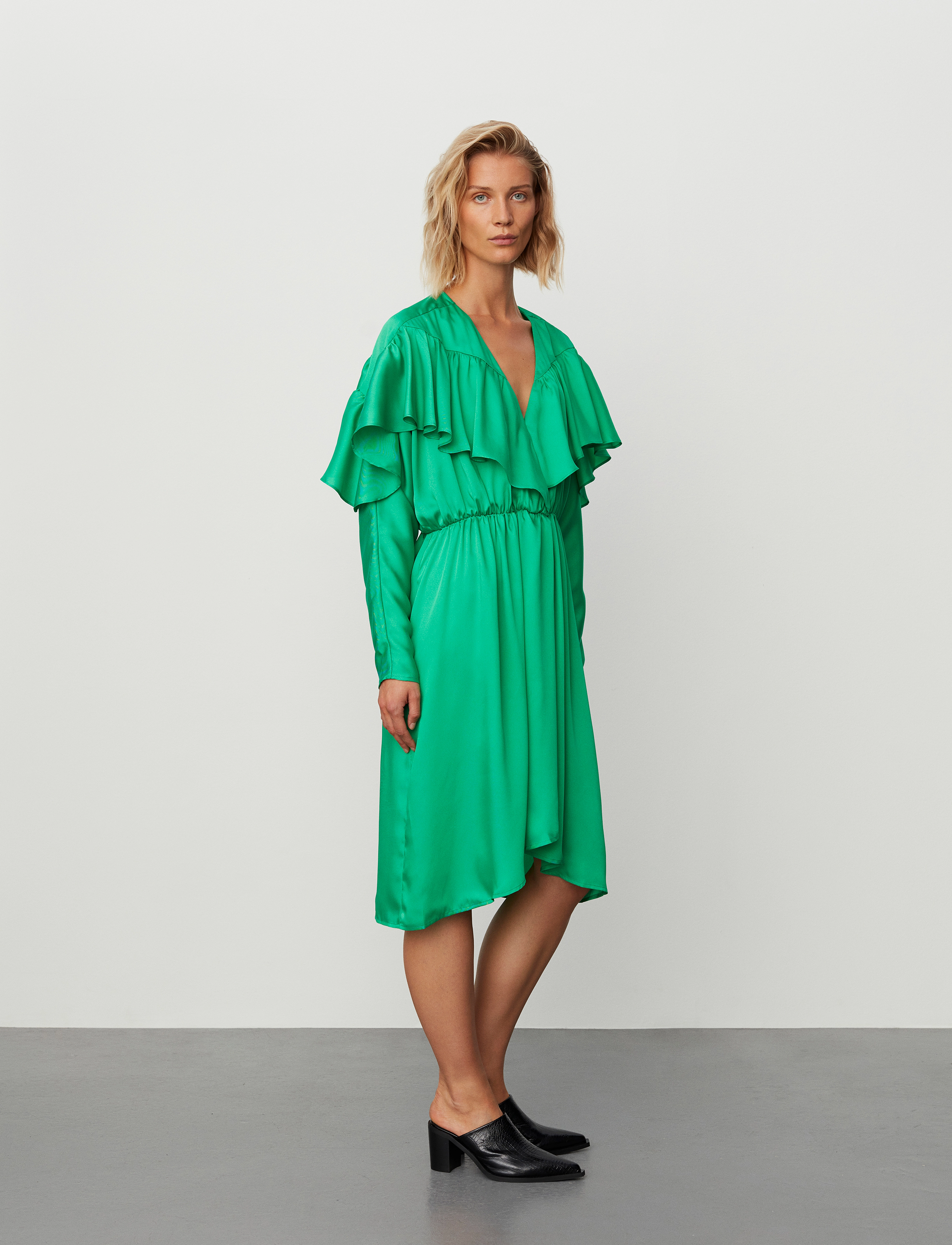 2NDDAY - 2ND Mavis - Drapy Twill Solid - festklänningar - deep mint - 3