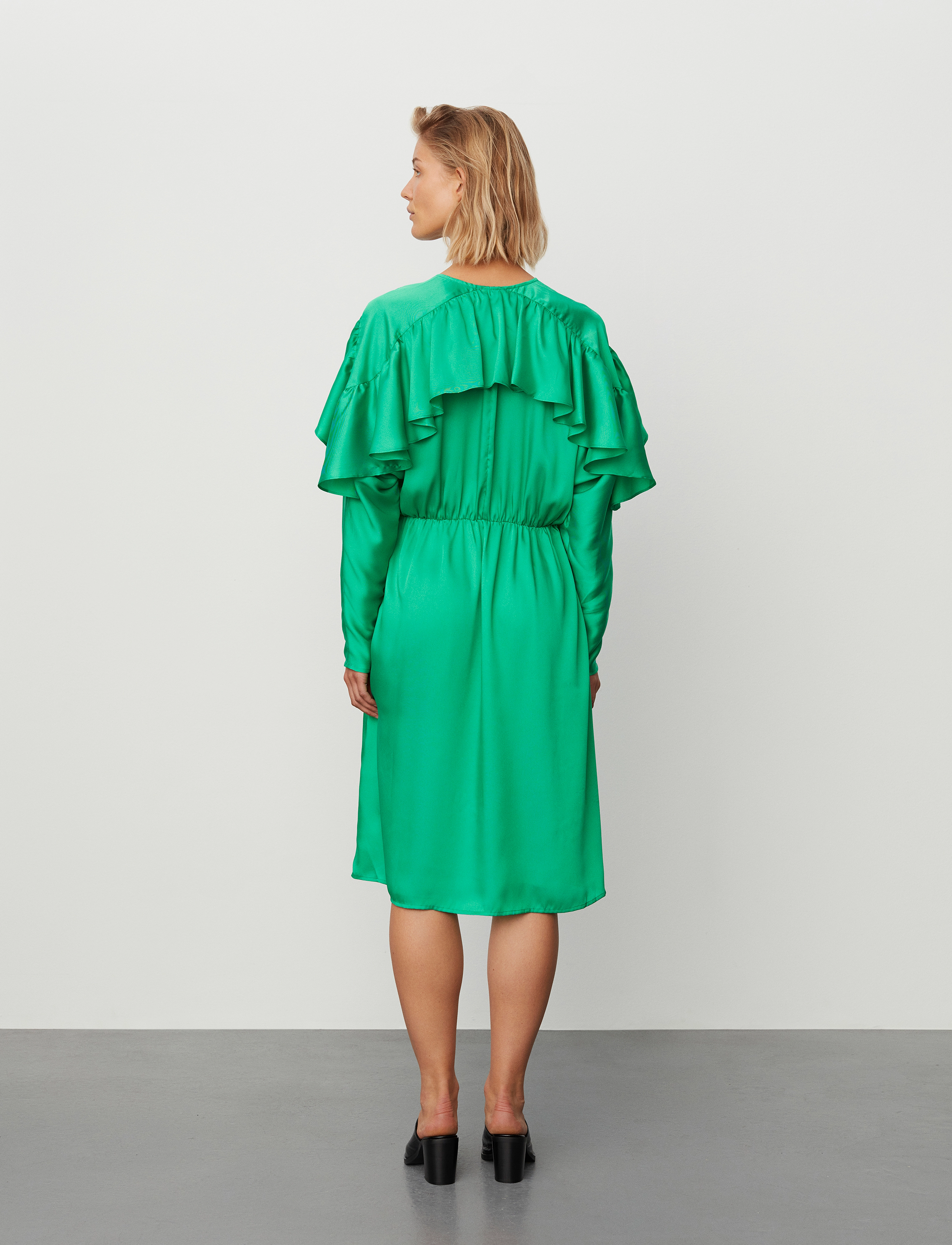 2NDDAY - 2ND Mavis - Drapy Twill Solid - festklänningar - deep mint - 4