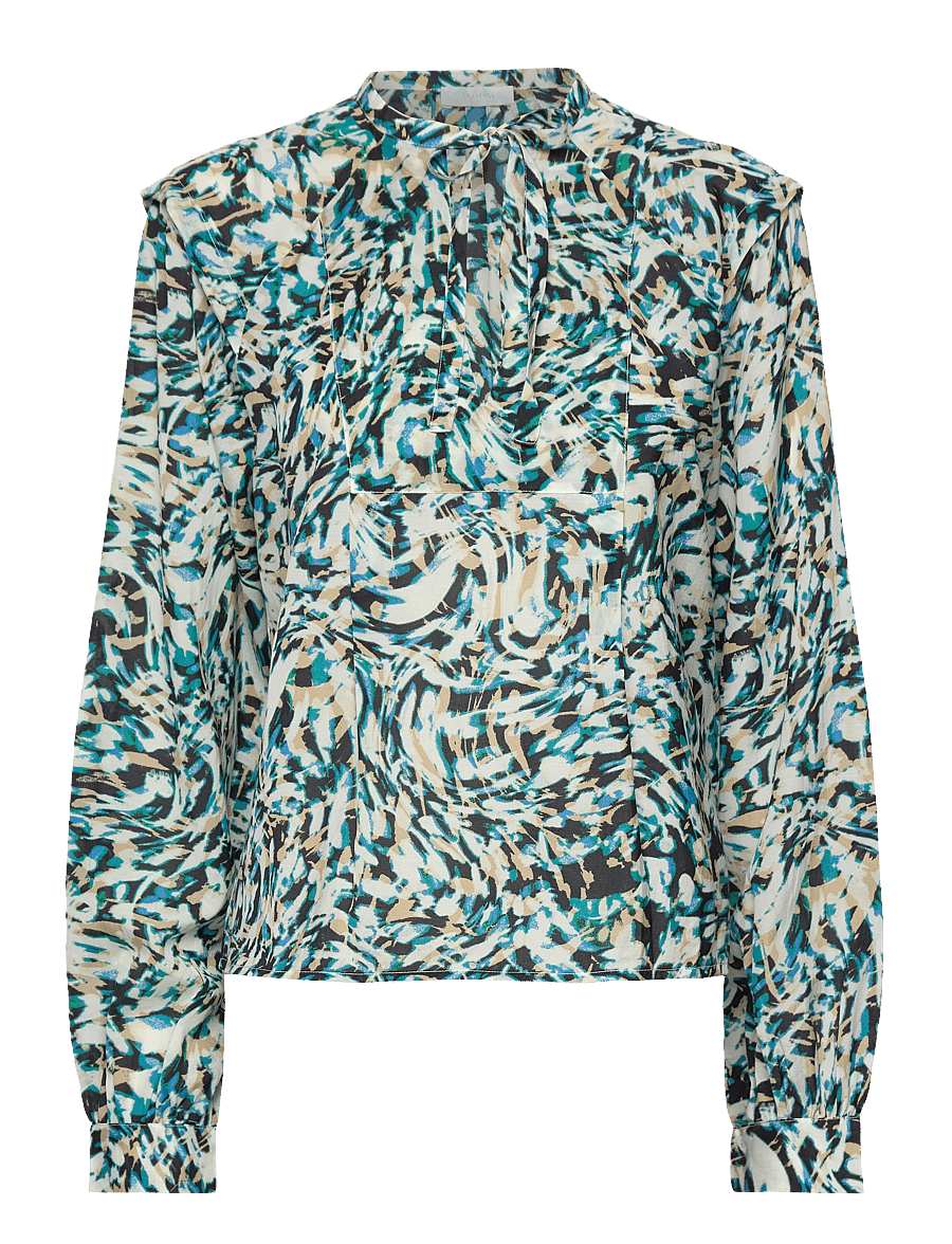 2NDDAY - 2ND Roux - Cotton Bliss Print - langærmede bluser - twirl blue - 1