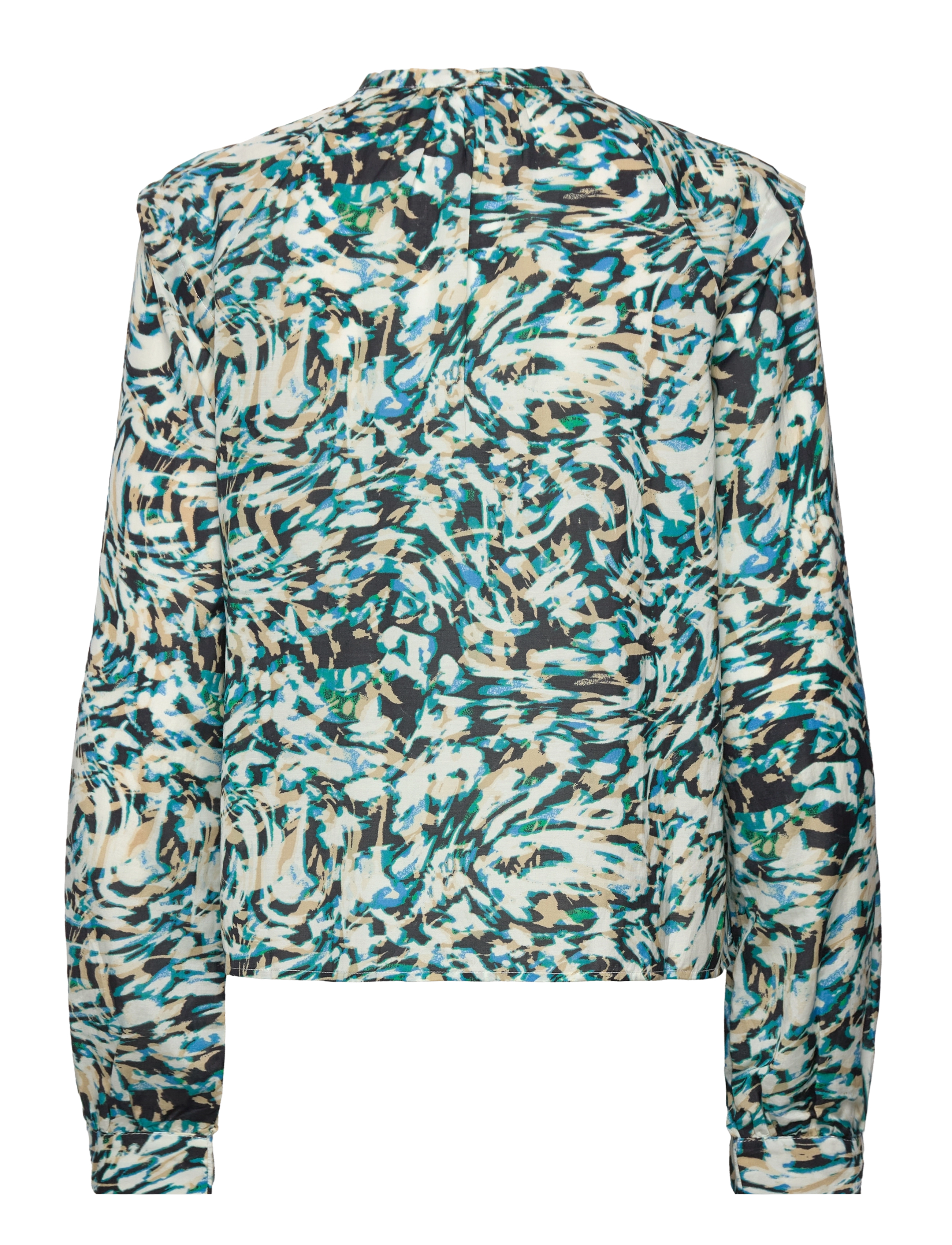 2NDDAY - 2ND Roux - Cotton Bliss Print - long sleeved blouses - twirl blue - 2