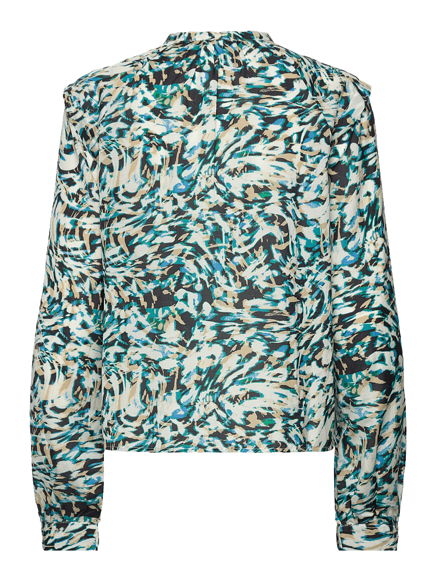 2NDDAY - 2ND Roux - Cotton Bliss Print - langærmede bluser - twirl blue - 2