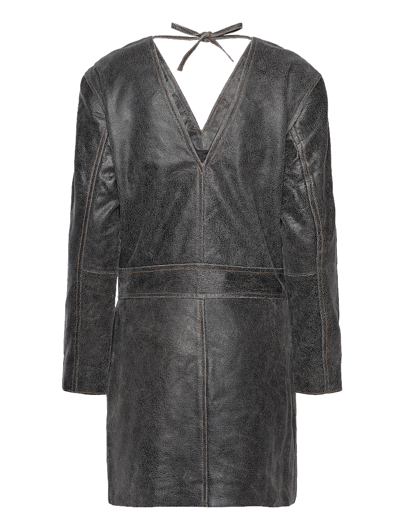 2NDDAY - 2ND Clement - Leather Crush - partykleider - meteorite (black) - 2
