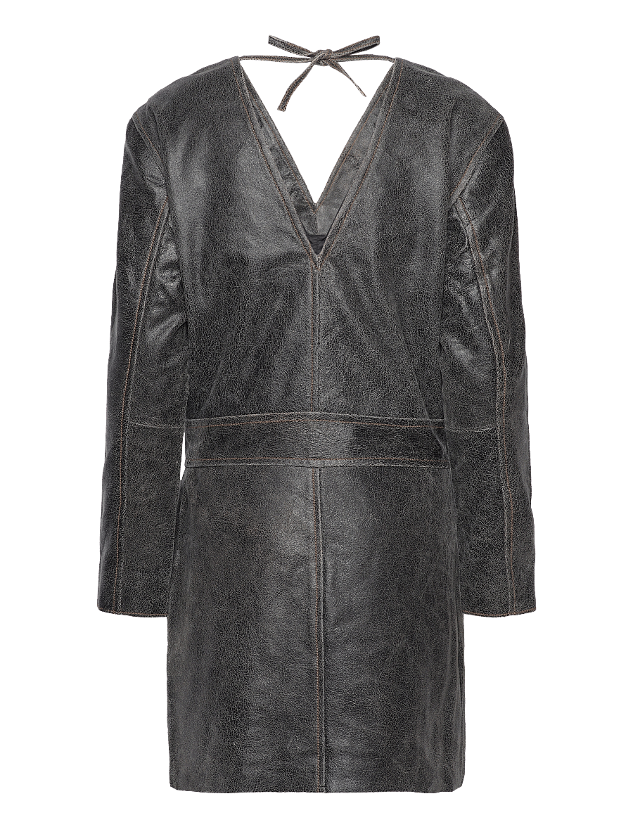 2NDDAY - 2ND Clement - Leather Crush - partykleider - meteorite (black) - 2
