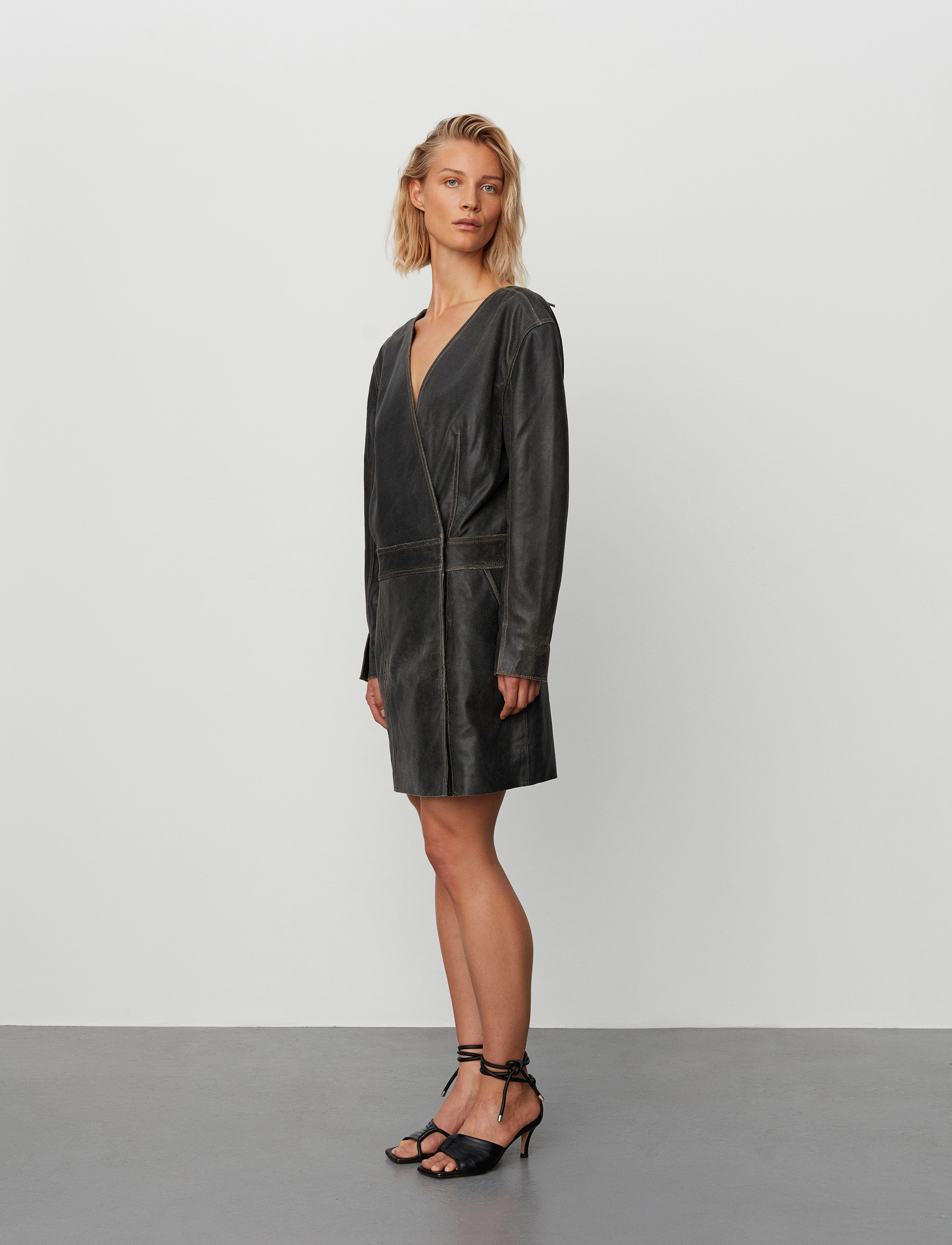 2NDDAY - 2ND Clement - Leather Crush - festmode zu outlet-preisen - meteorite (black) - 3