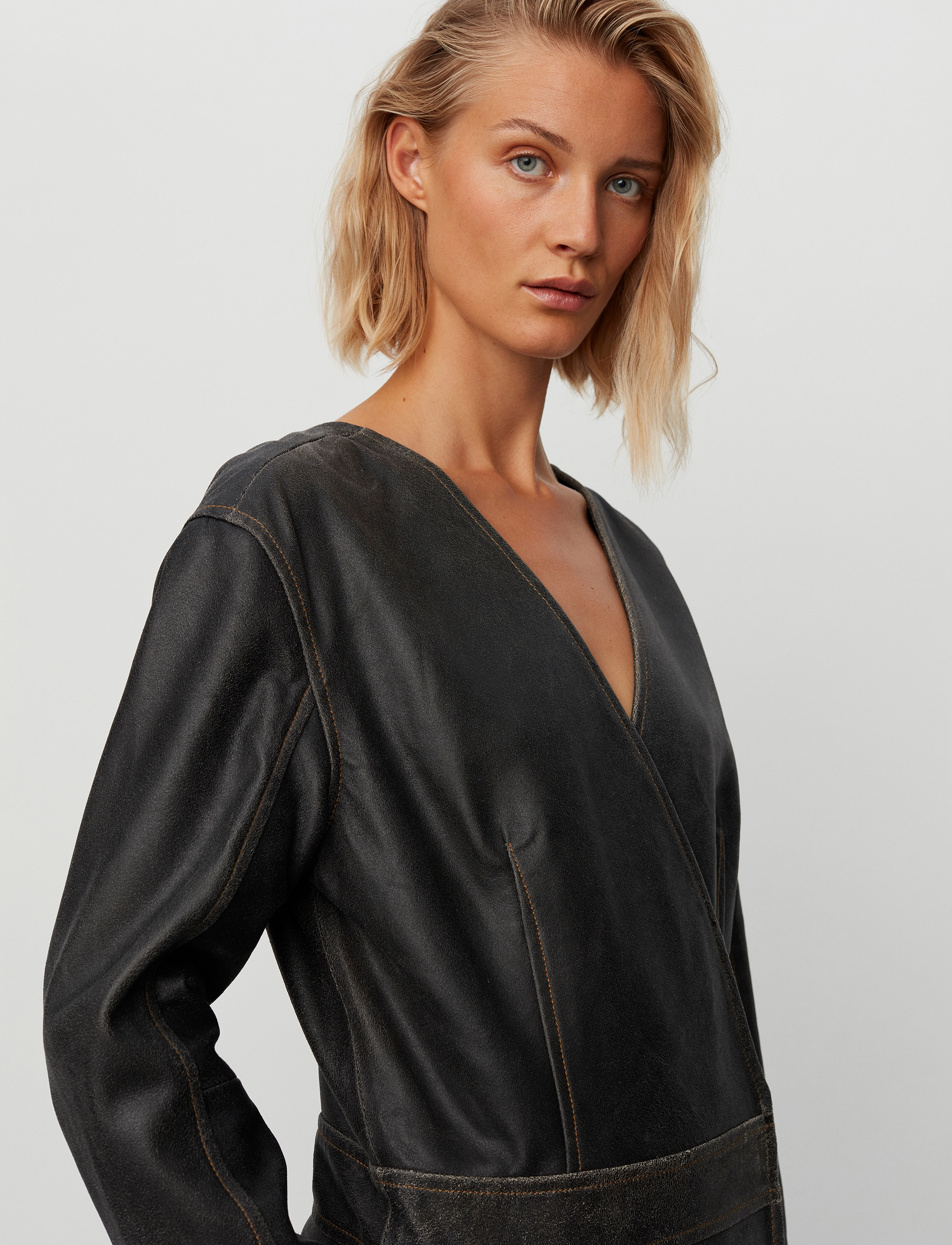 2NDDAY - 2ND Clement - Leather Crush - festmode zu outlet-preisen - meteorite (black) - 4