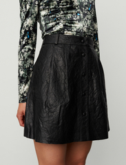 2NDDAY - 2ND Gabin - Crinkled Leather - leather skirts - meteorite (black) - 4