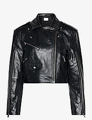 2NDDAY - 2ND Torino - Leather Shine - spring jackets - meteorite (black) - 2