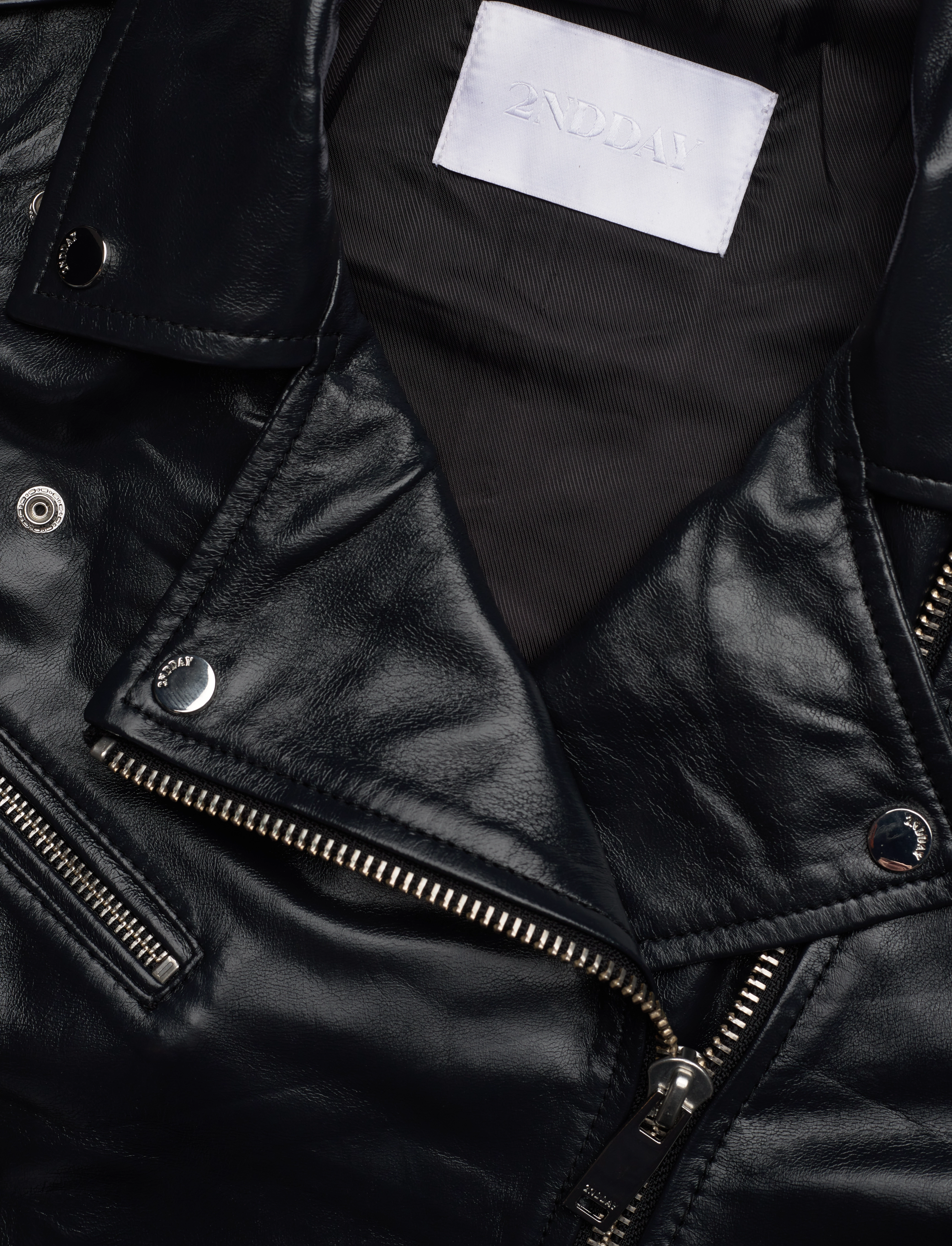 2NDDAY - 2ND Torino - Leather Shine - meteorite (black) - 3