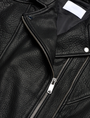 2NDDAY - 2ND Clive - Structure Leather - spring jackets - meteorite (black) - 3