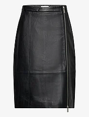 2NDDAY - 2ND Eilish - Leather Appeal - nederdele i læder - meteorite (black) - 0