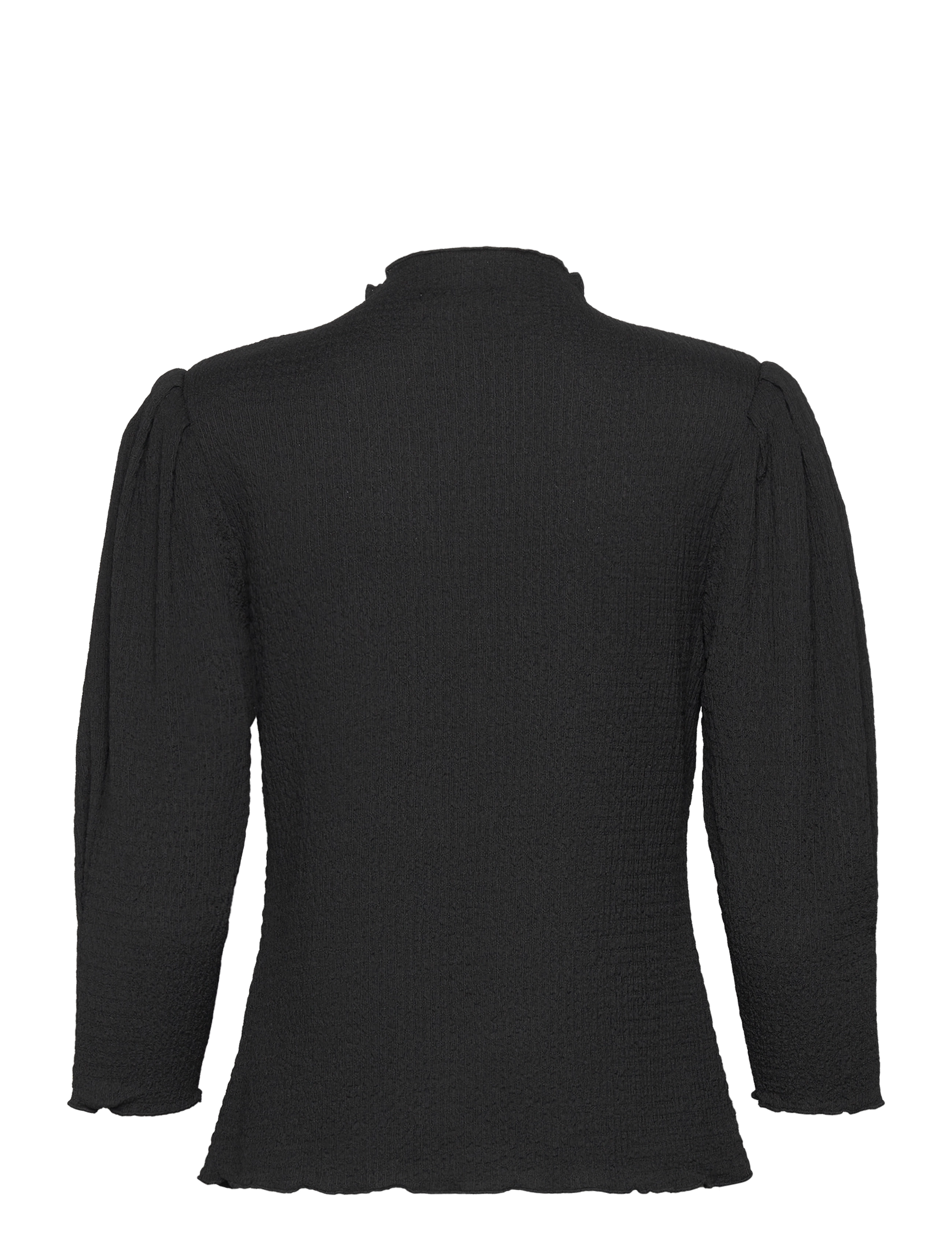 2NDDAY - 2ND Wynna - Crinkle Affair - langærmede toppe - meteorite (black) - 1
