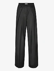 2NDDAY - 2ND Almeida - Daily Satin Touch - tailored trousers - meteorite (black) - 0