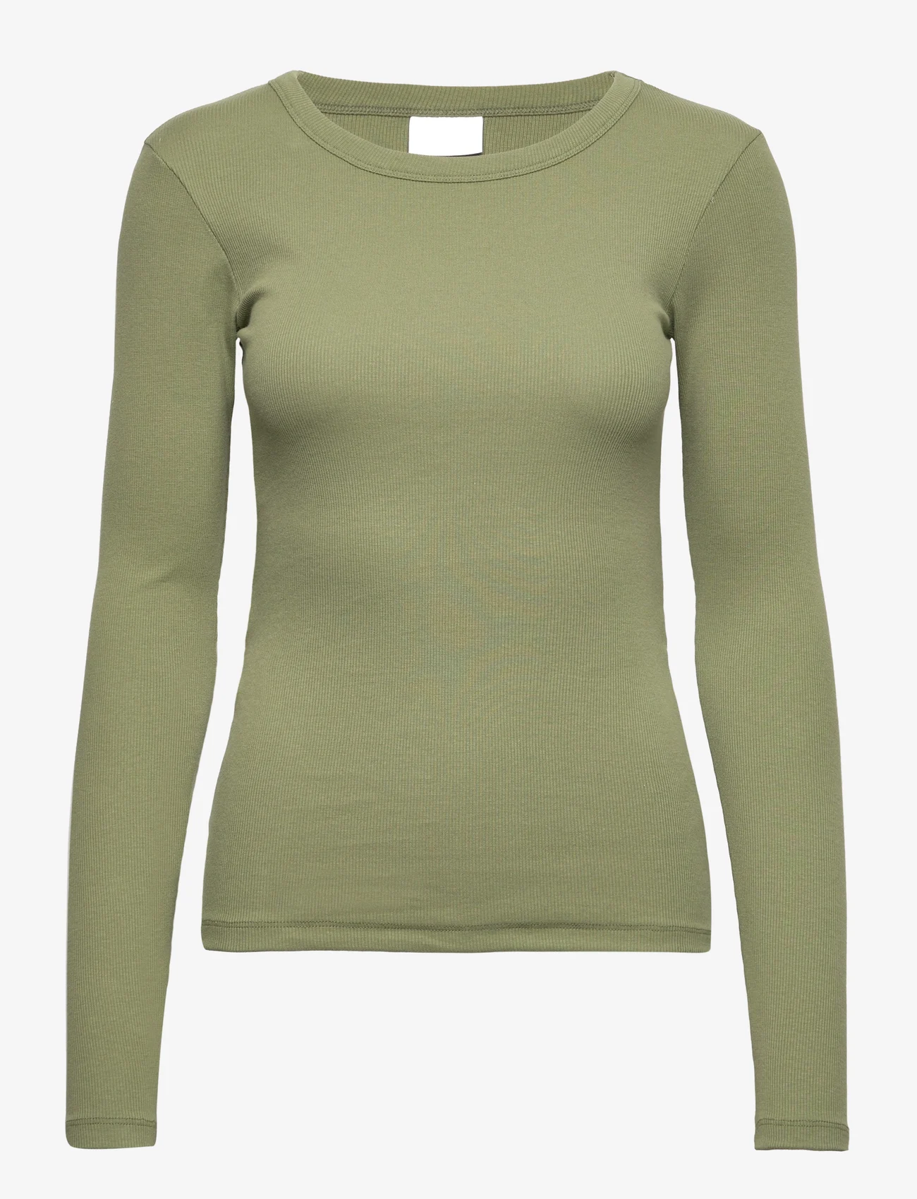 2NDDAY - 2ND Pale TT - Daily Cotton Rib - long-sleeved tops - olivine - 0