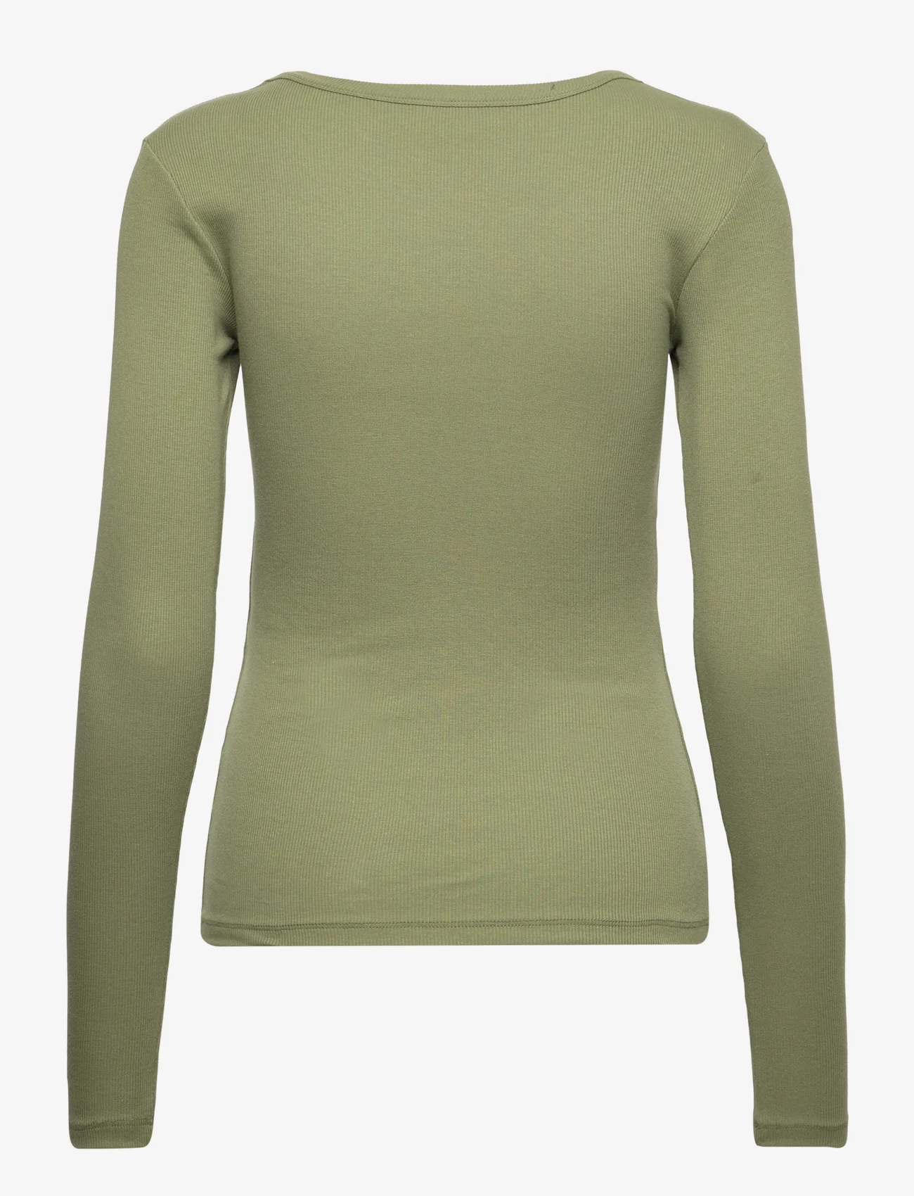 2NDDAY - 2ND Pale TT - Daily Cotton Rib - long-sleeved tops - olivine - 1