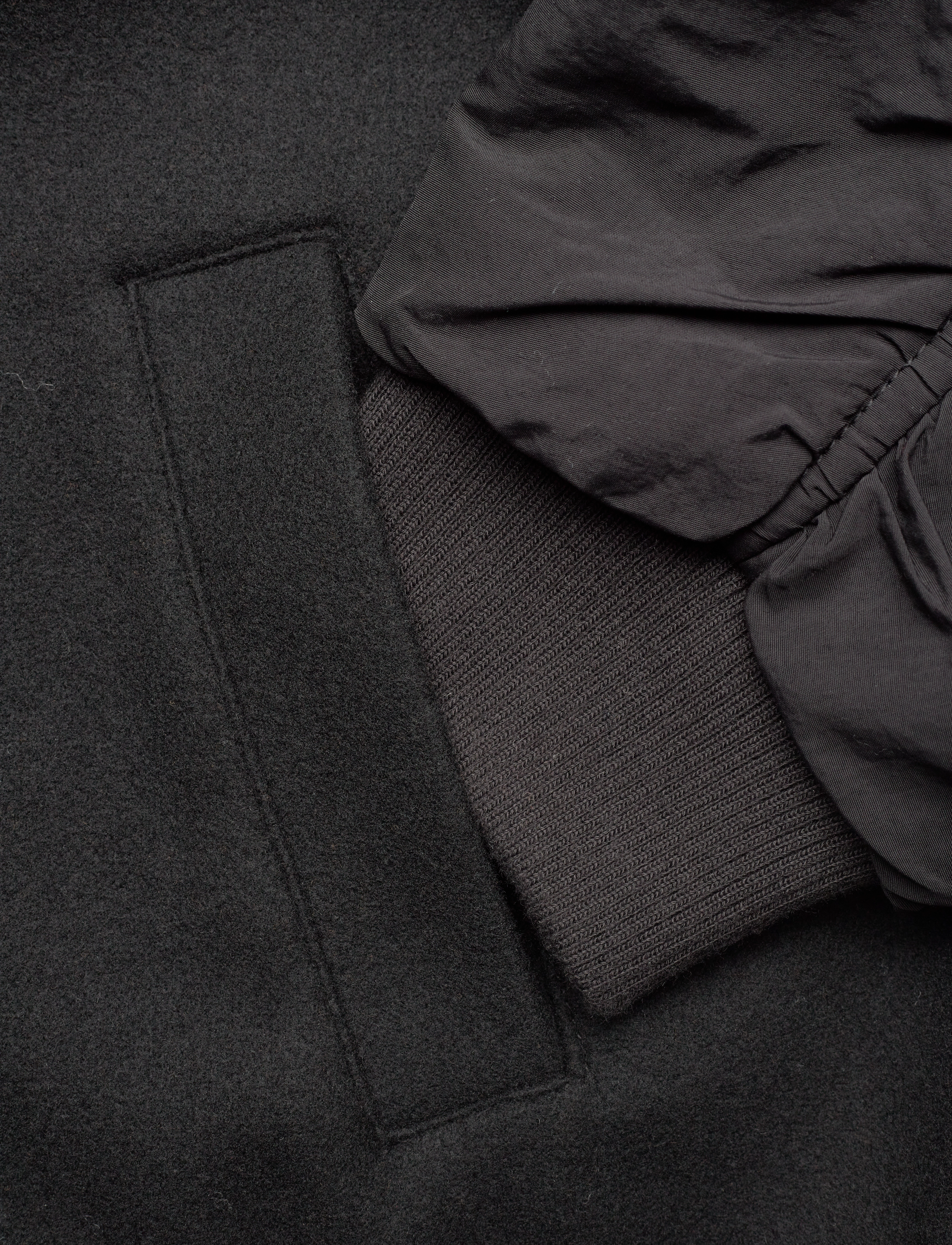 2NDDAY - 2ND Edition Cruz - Wool Felt - spring jackets - meteorite (black) - 3