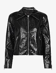 2NDDAY - 2ND Gregor - Croco lacquer - spring jackets - meteorite (black) - 0