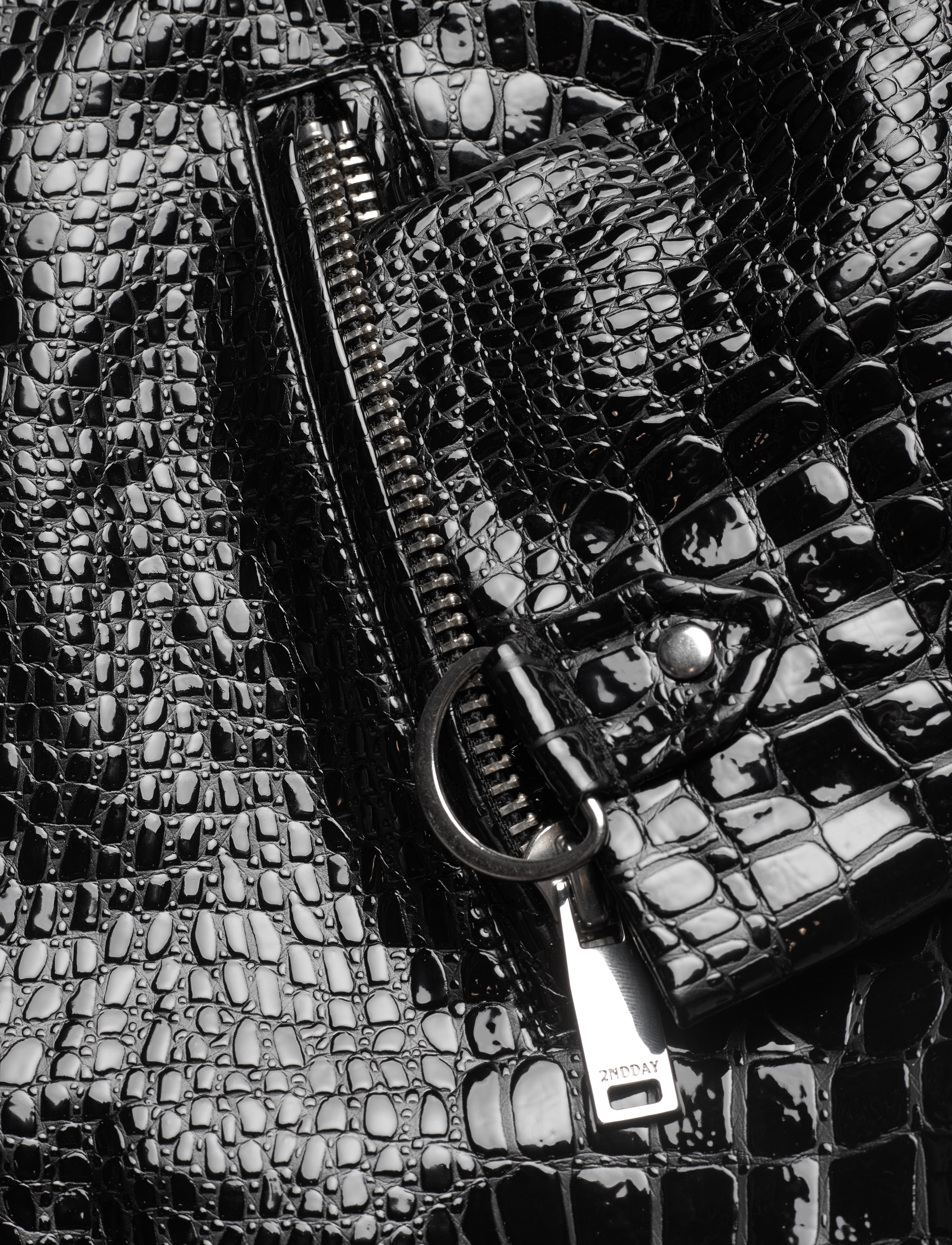 2NDDAY - 2ND Gregor - Croco lacquer - meteorite (black) - 3