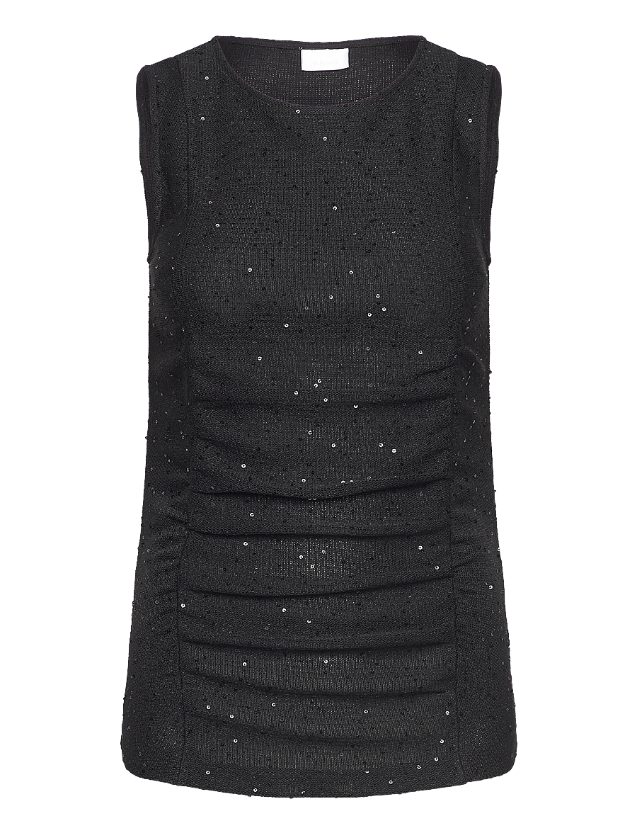 2NDDAY - 2ND Zainero - Night Time Shimmer - Ærmeløse bluser - meteorite (black) - 0