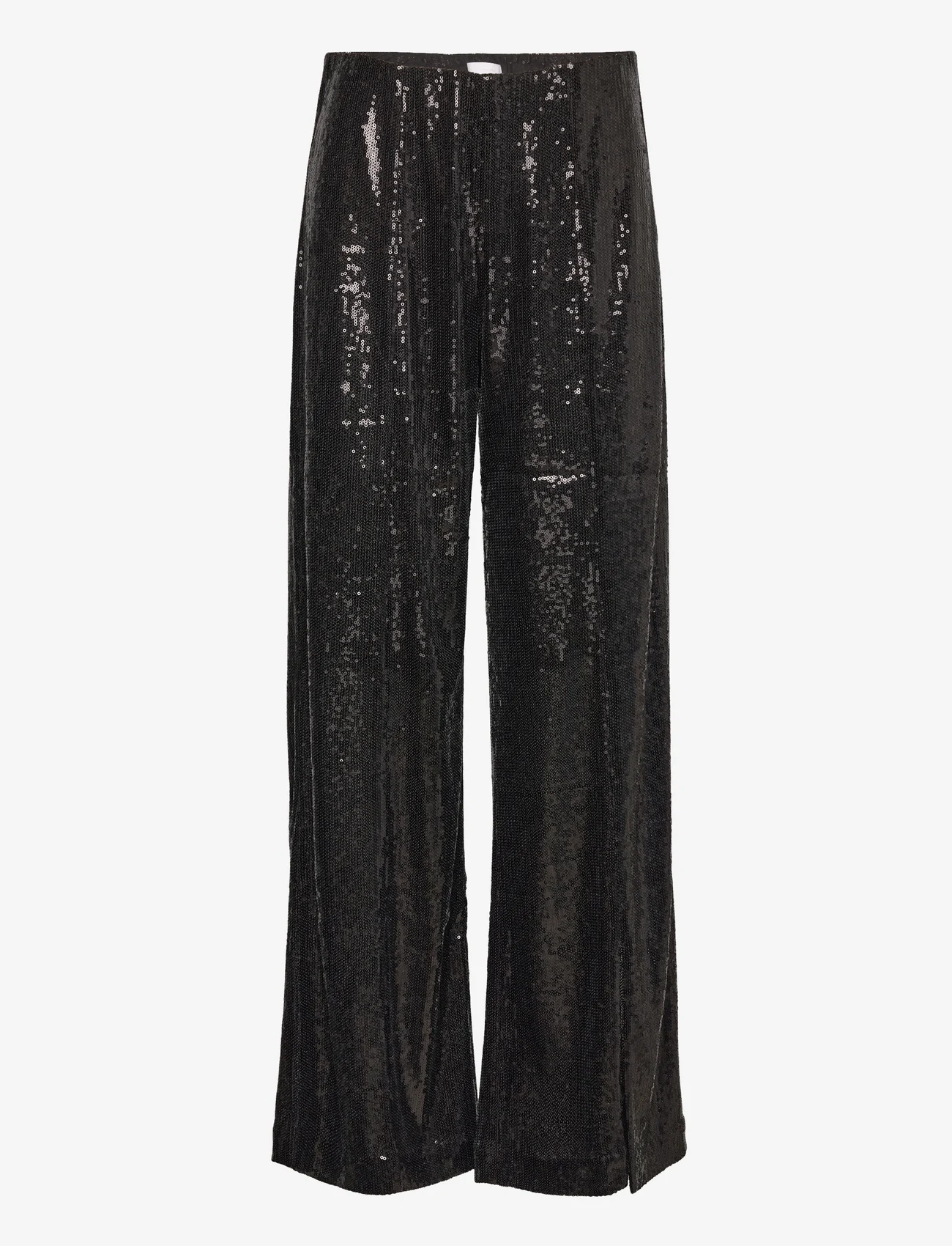 2NDDAY - 2ND Edition Soma - Animal Glam - wide leg trousers - meteorite (black) - 0