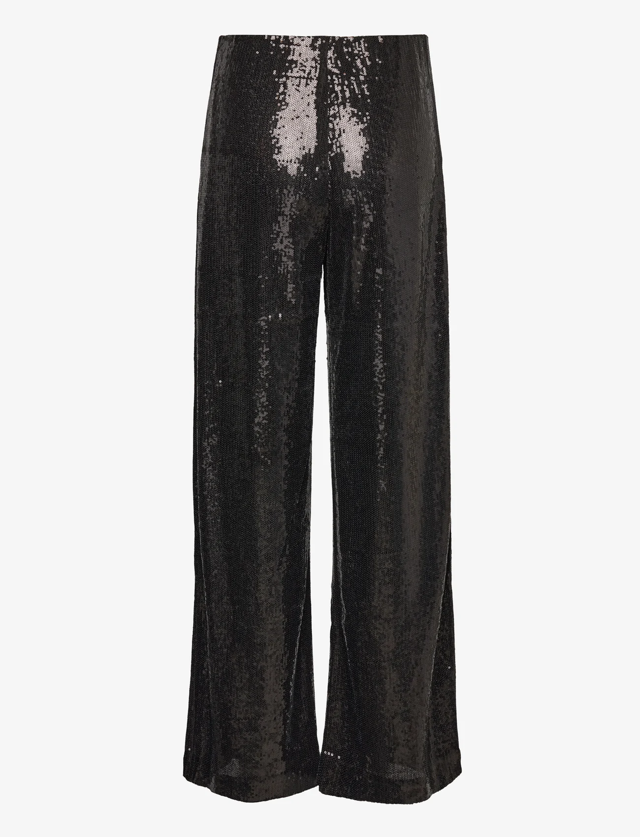 2NDDAY - 2ND Edition Soma - Animal Glam - wide leg trousers - meteorite (black) - 1