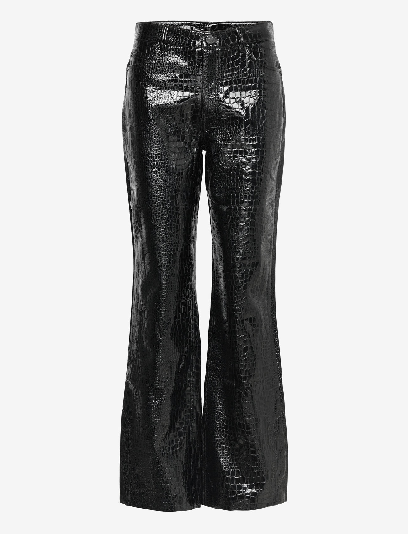 2NDDAY - 2ND Raphael - Croco Lacquer - skinnbyxor - meteorite (black) - 0