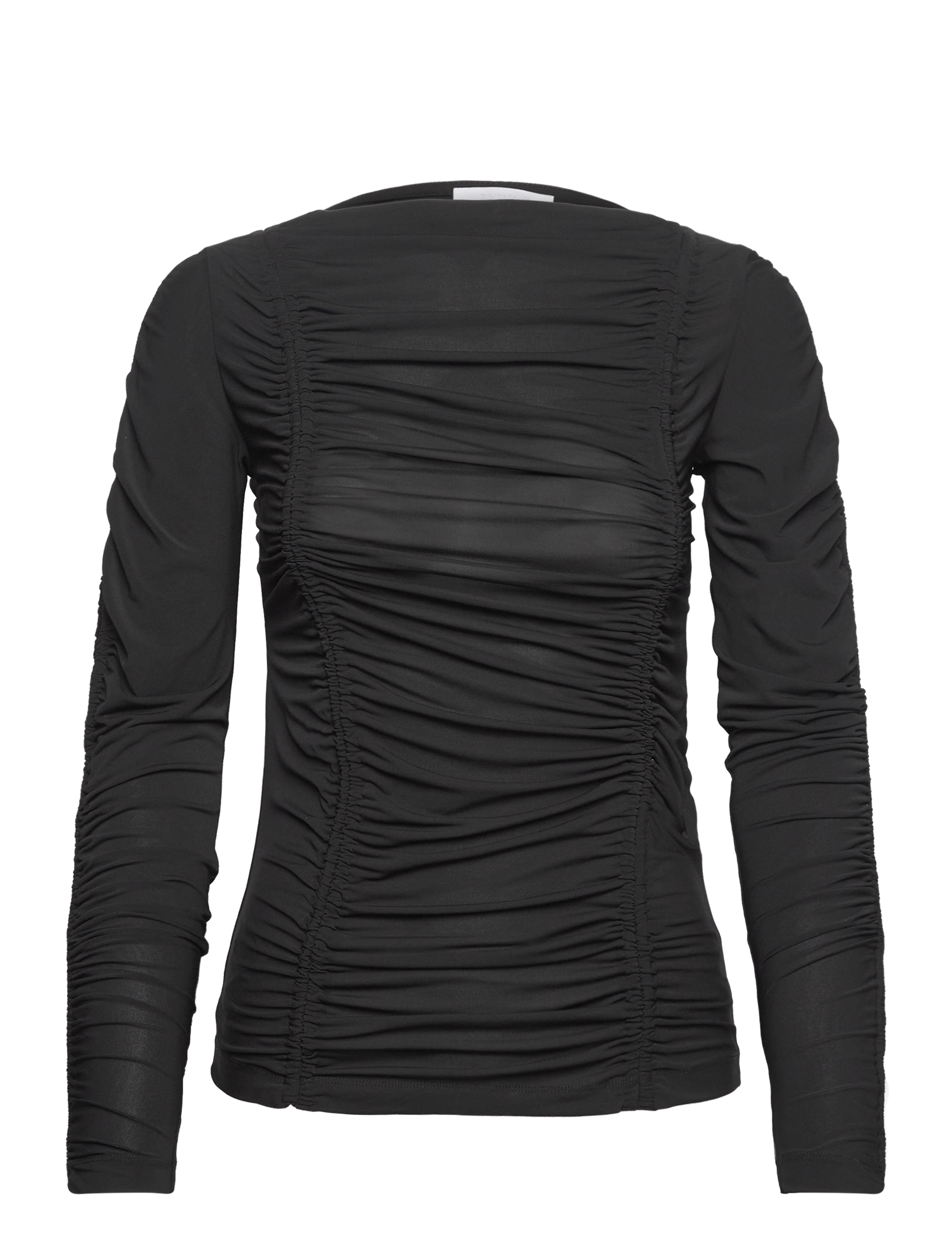 2NDDAY 2Nd Clarke Tt Sensual Drape, S, T-shirts & Oberteile, Schwarz - Long-sleeved, Frauen