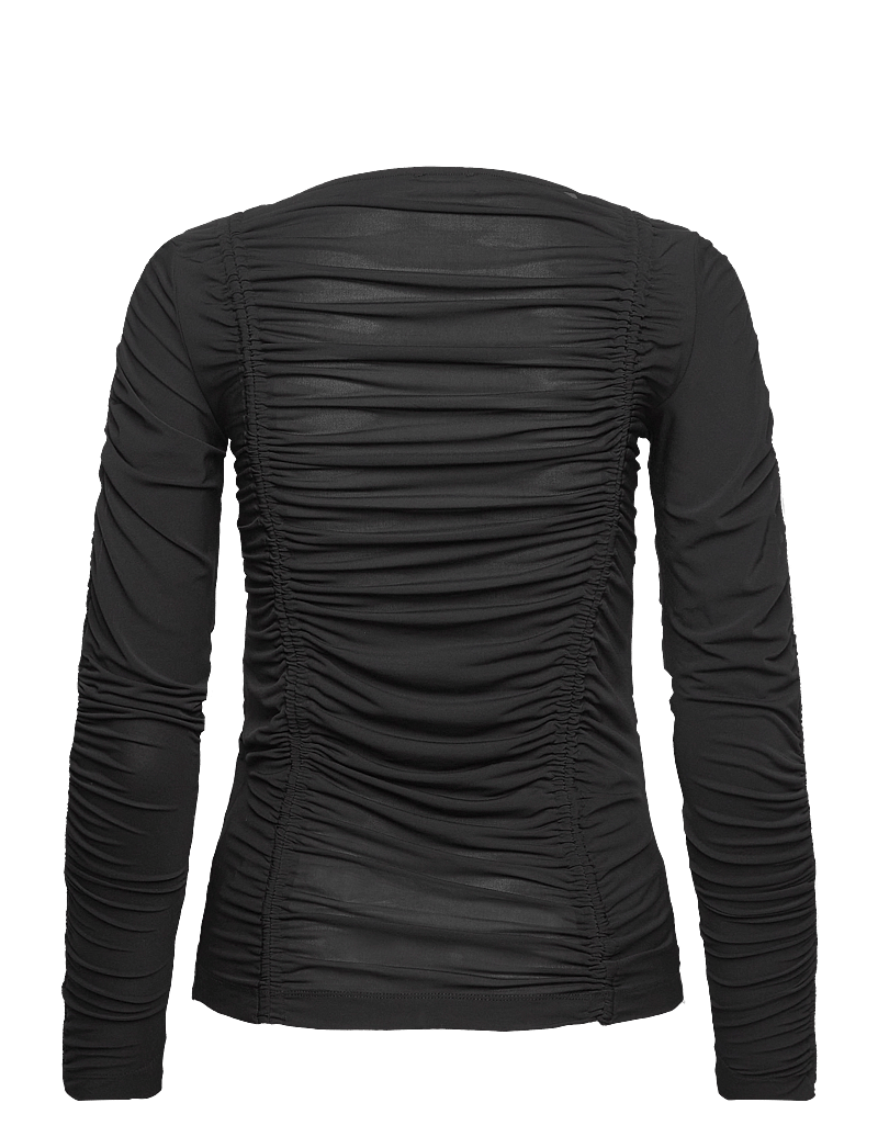 2NDDAY - 2ND Clarke TT - Sensual Drape - long-sleeved tops - meteorite (black) - 1