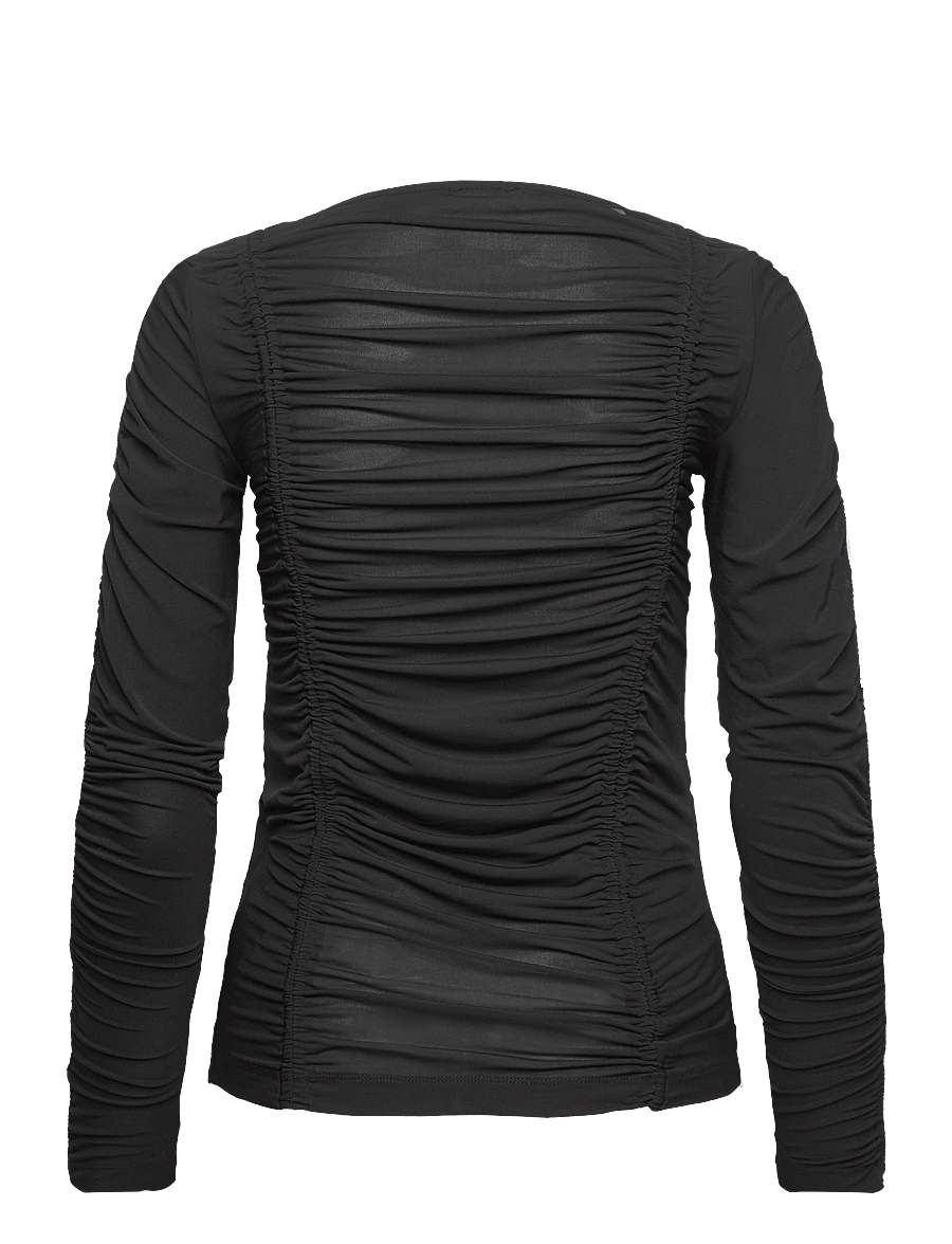 2NDDAY - 2ND Clarke TT - Sensual Drape - langærmede toppe - meteorite (black) - 1
