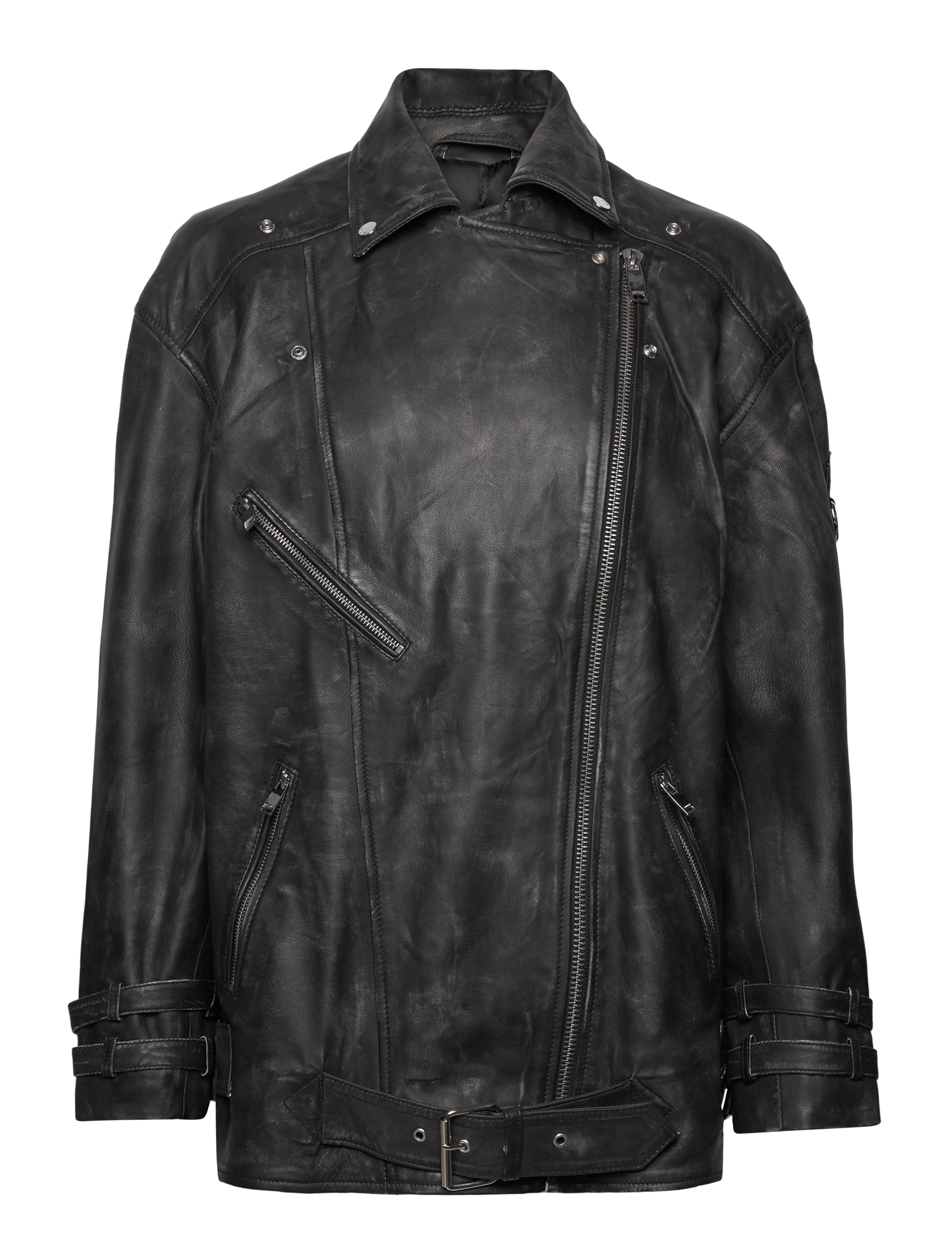 2ND Jagger - Uneven Leather - UNBLACK