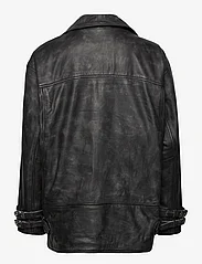 2NDDAY - 2ND Jagger - Uneven Leather - spring jackets - unblack - 2