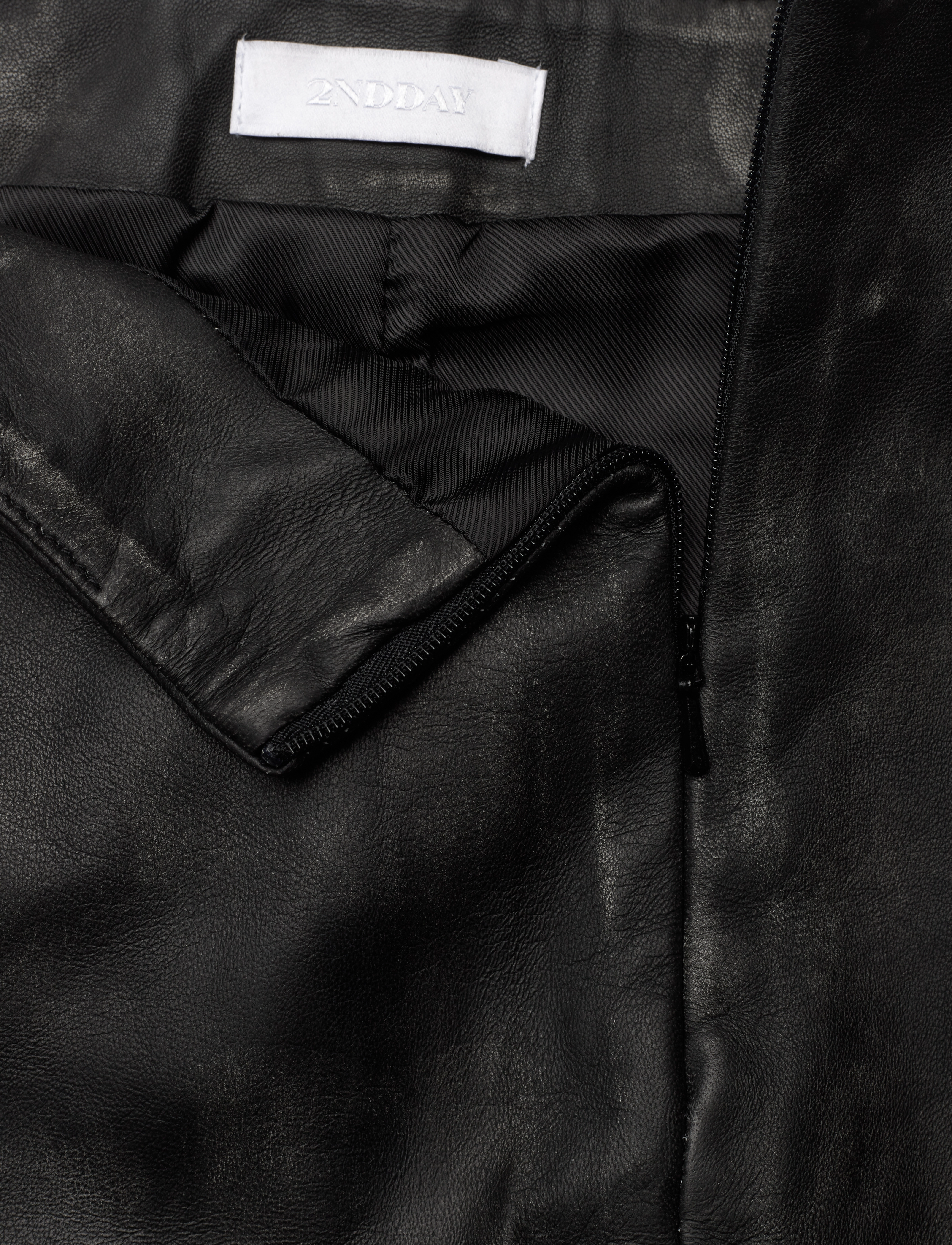 2NDDAY - 2ND Cecilia - Uneven Leather - kurze röcke - unblack - 2