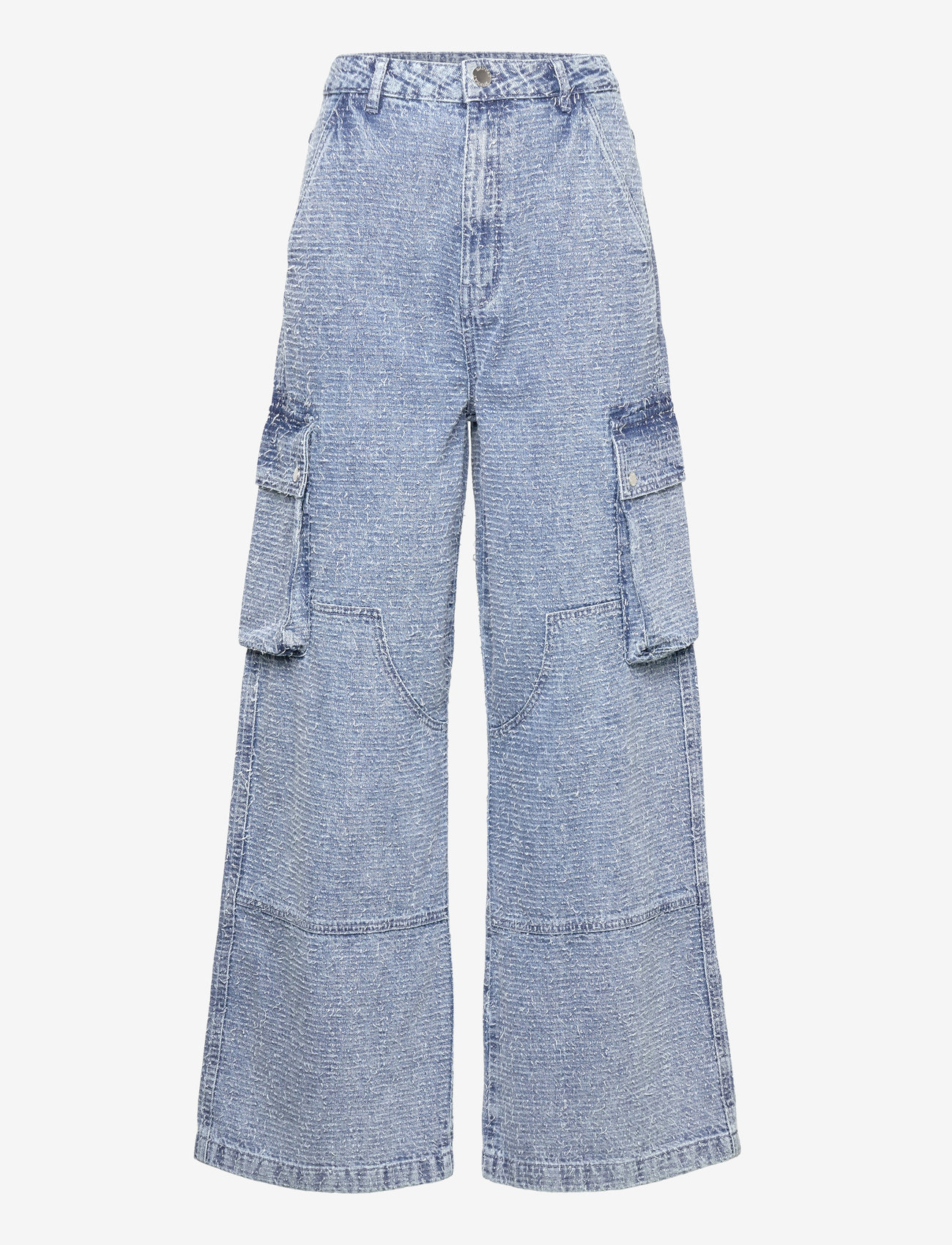 2NDDAY - 2ND Edition Franz TT - Structure De - hosen mit weitem bein - mid blue - 0