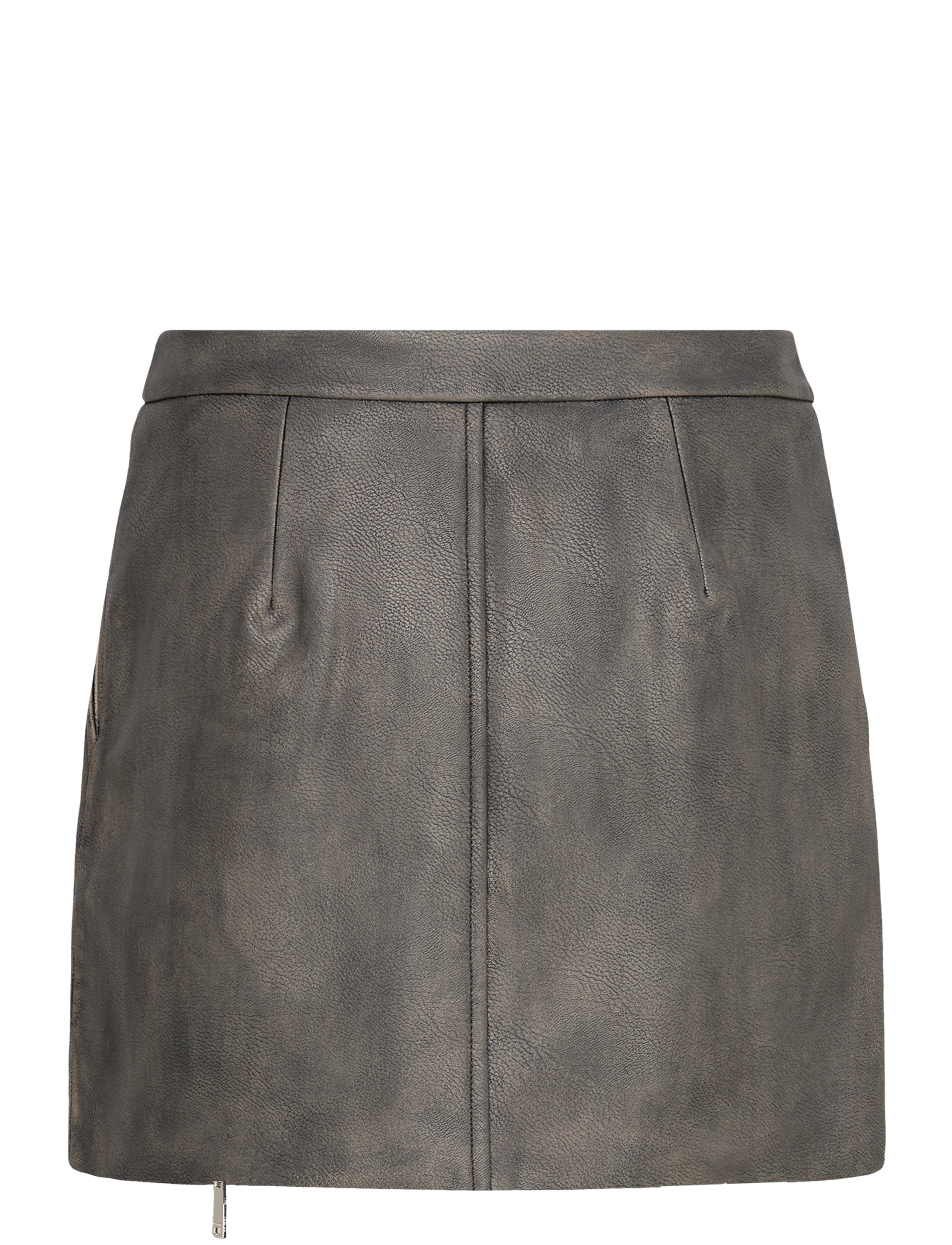 2NDDAY - 2ND Edition Asher - Heavy Uneven PU - korte nederdele - grey-black - 2