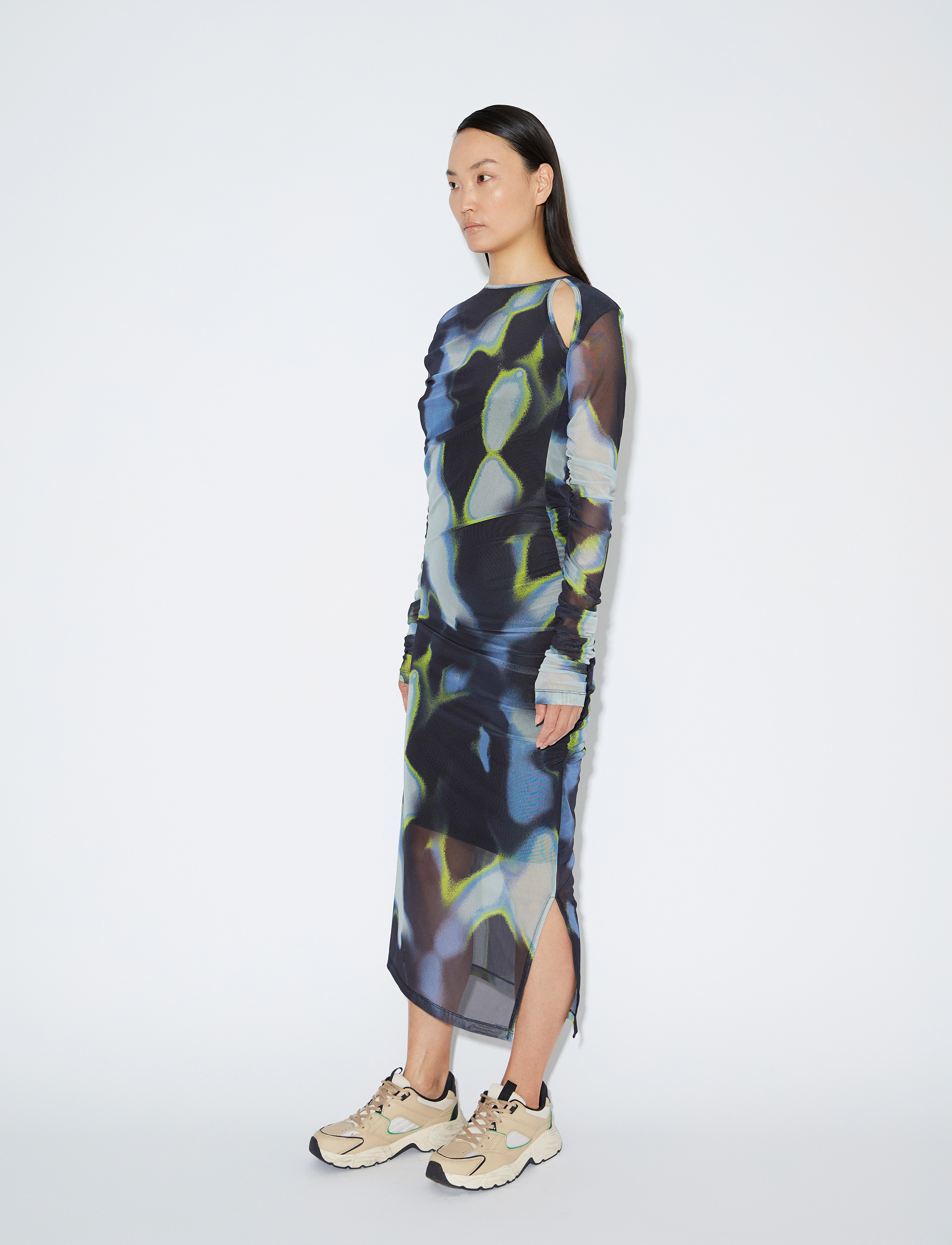 2NDDAY - 2ND Josie TT - Stretch Mesh - midi kjoler - aura limelight - 3